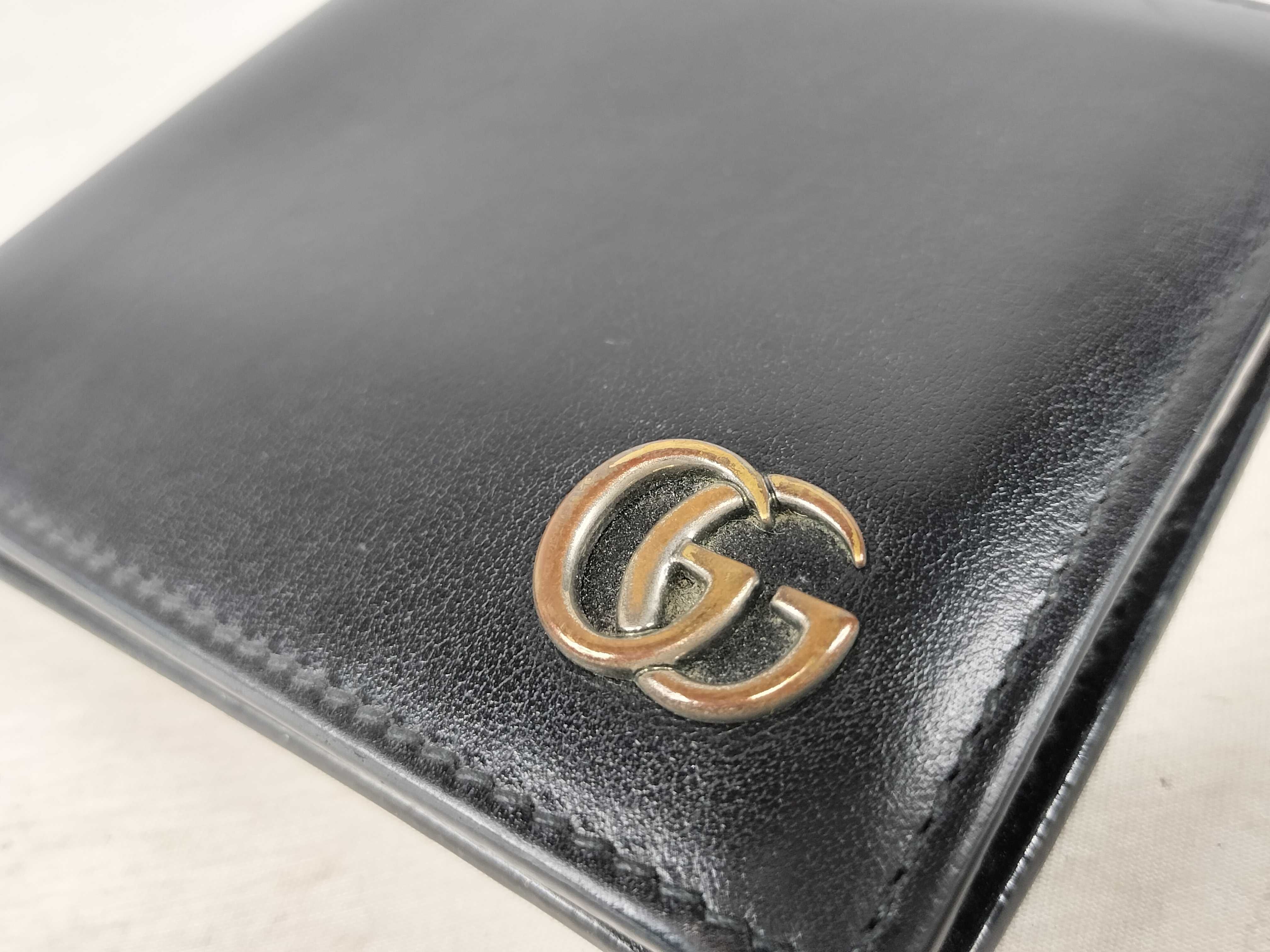 GG Marmont Bi-fold Wallet, Black Leather, Double G — view 14