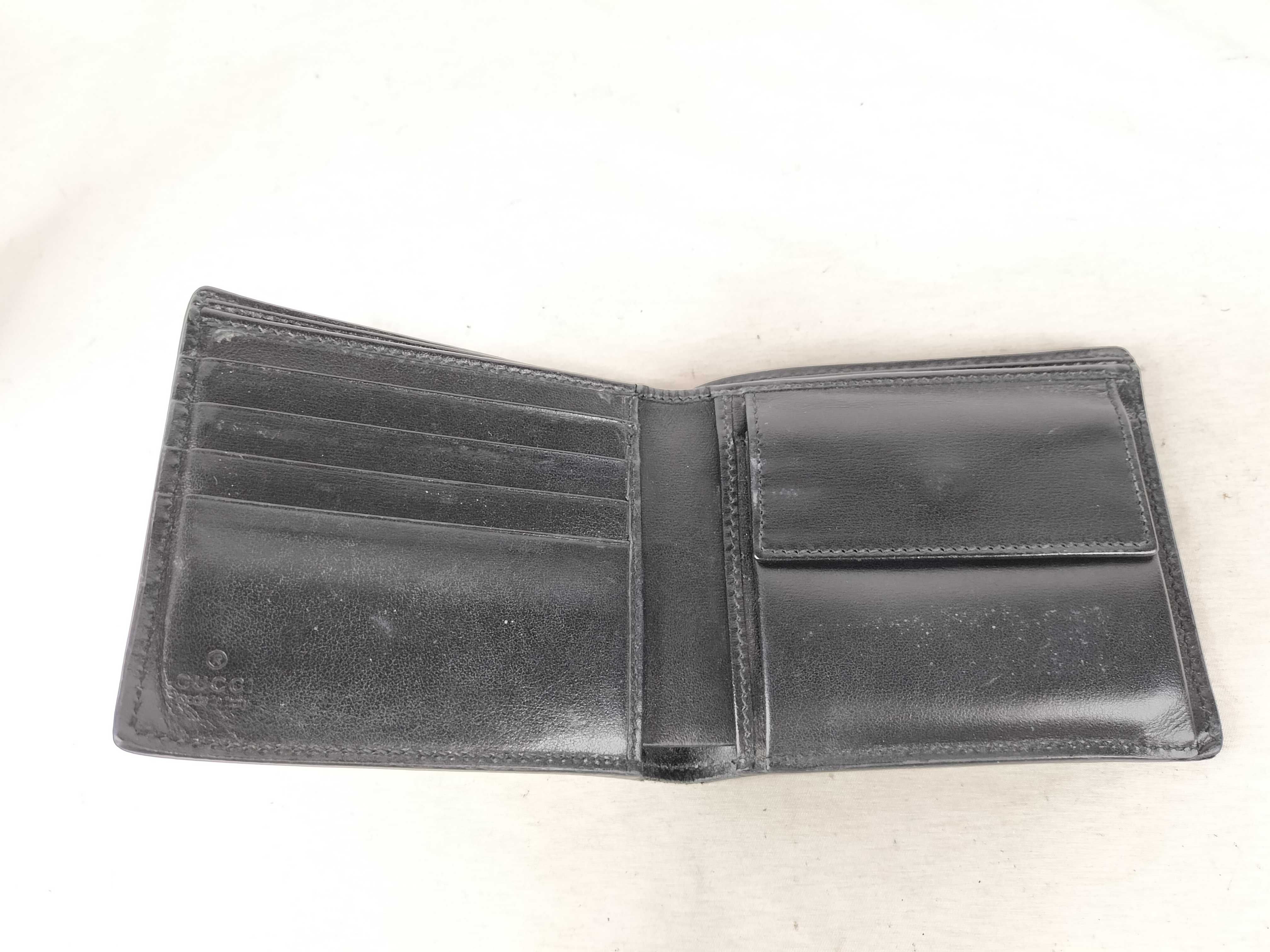 GG Marmont Bi-fold Wallet, Black Leather, Double G — view 9