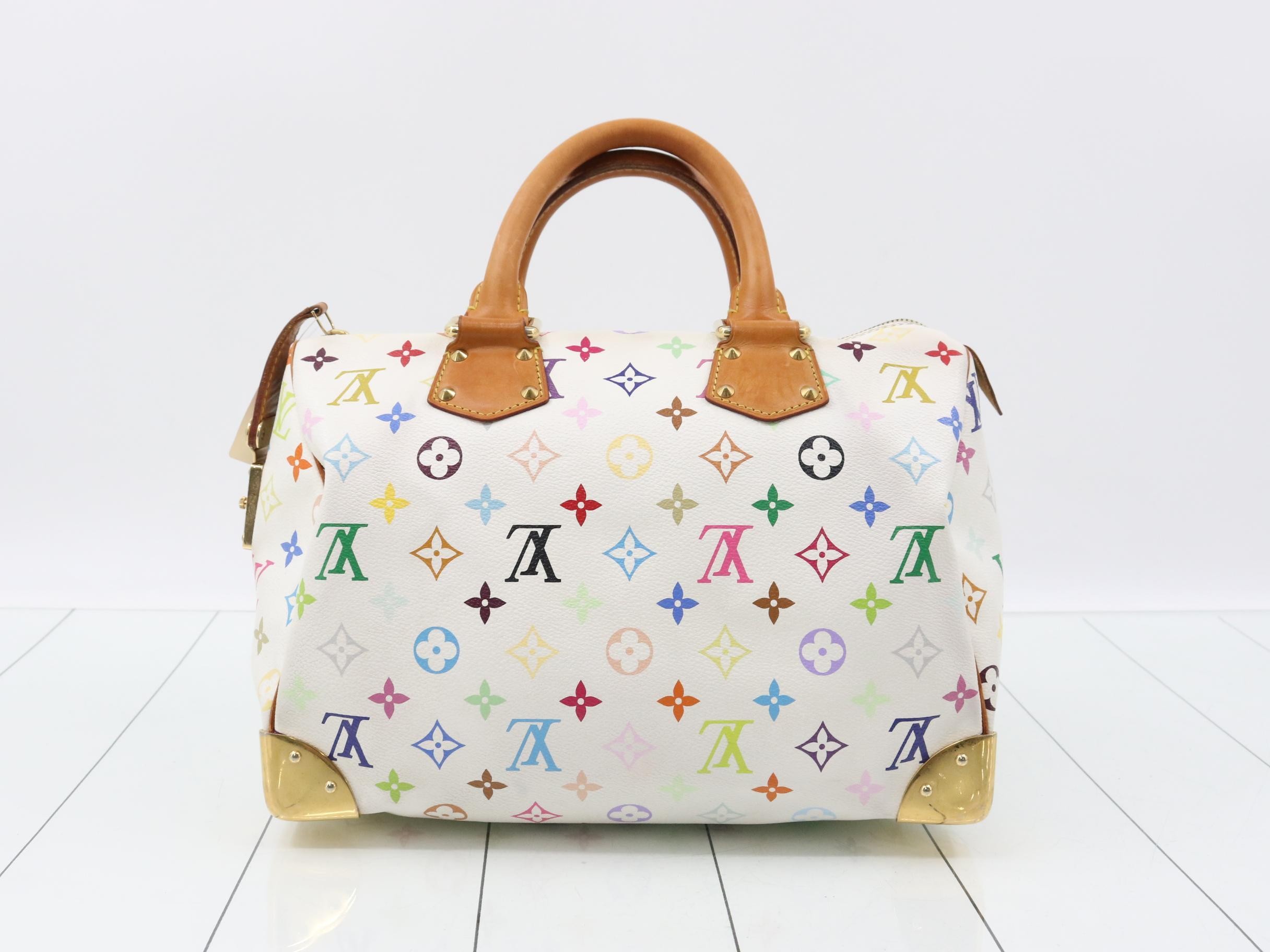 Monogram Multicolor Speedy 30 Blanc Handbag — view 2