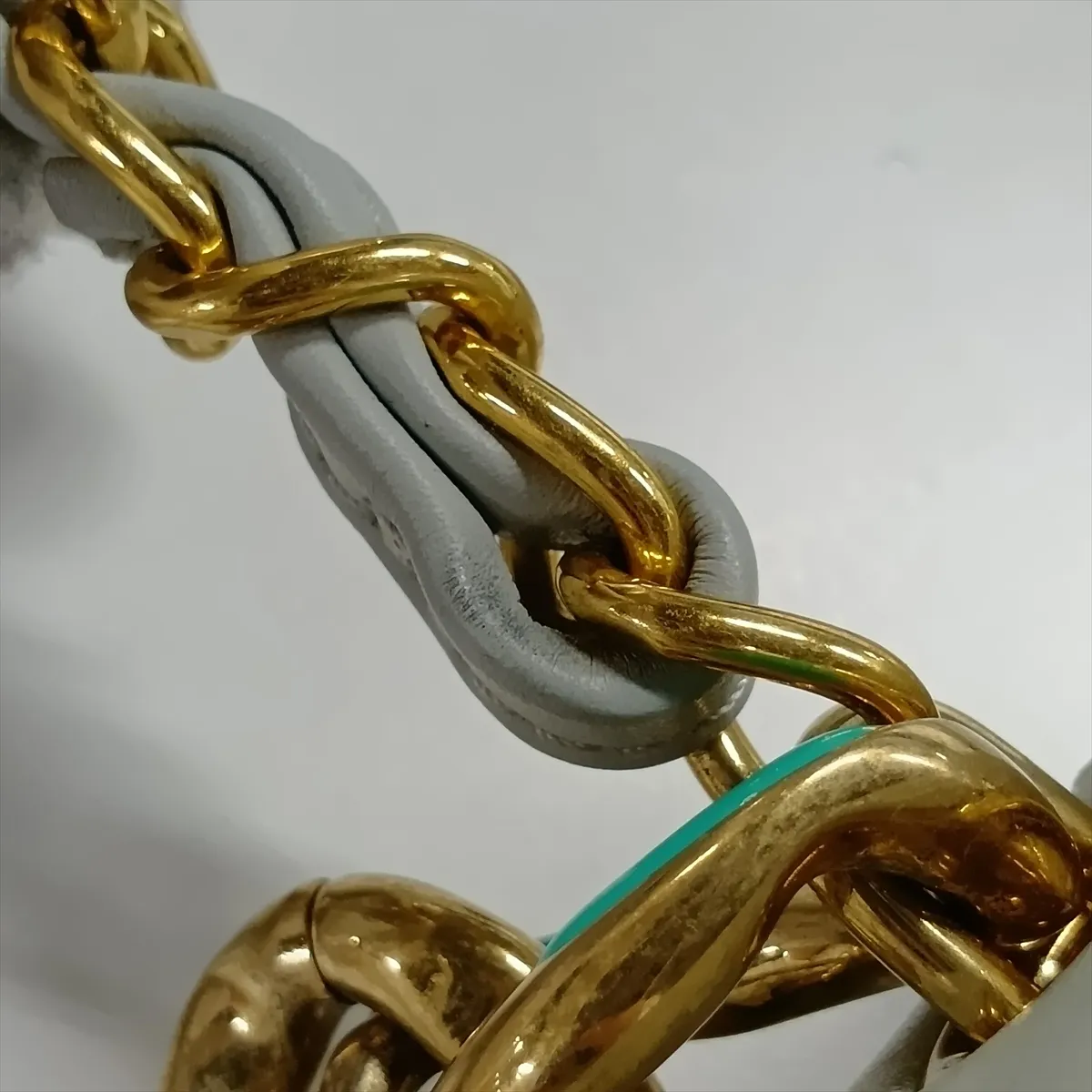 Matelassé Lambskin Chain Shoulder Bag, Blue with Gold Hardware, GKP0G6U6, Random Plate — view 14