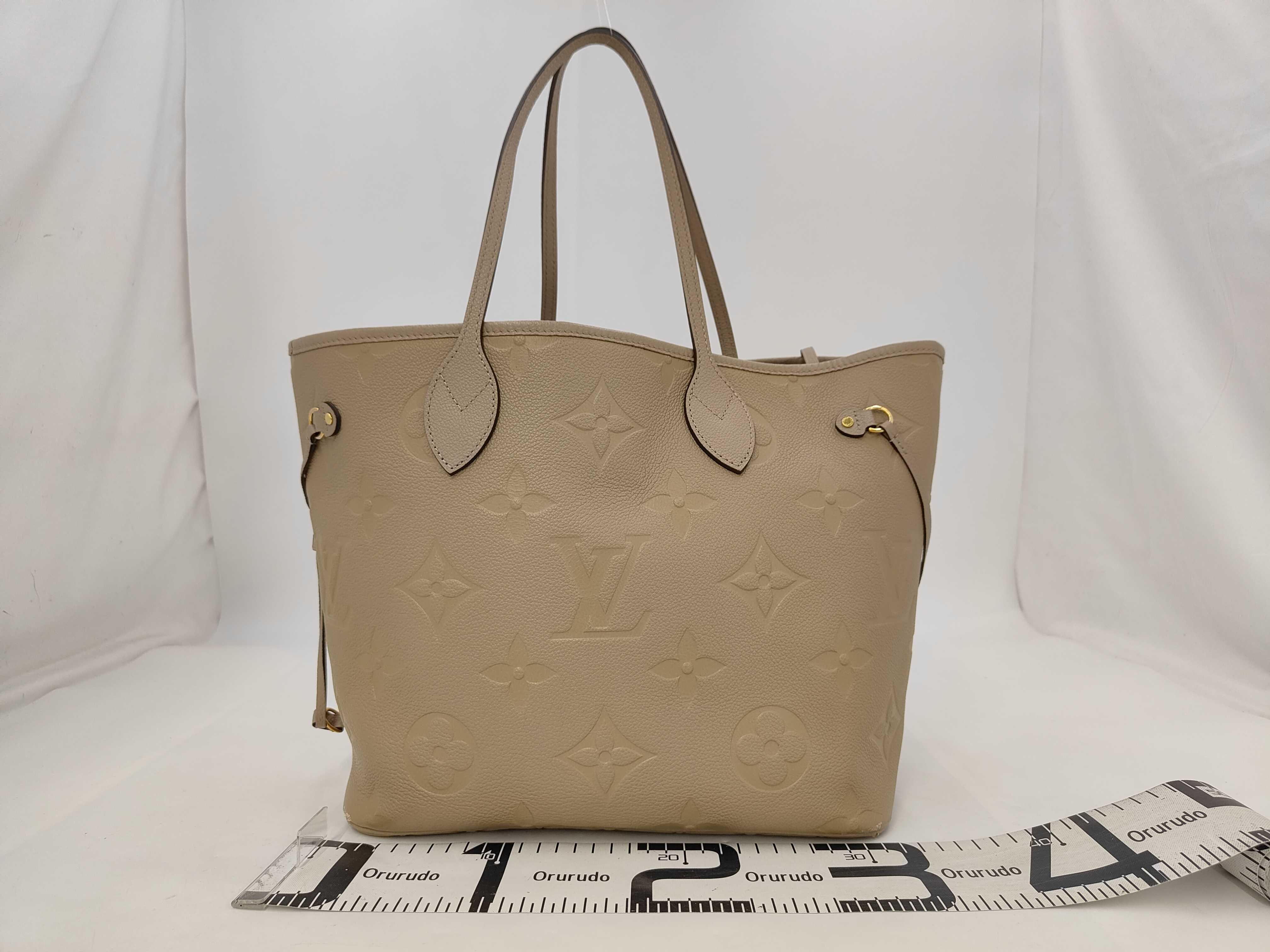 Monogram Empreinte M45686 Neverfull MM Tourterelle Tote Bag with Pouch — view 2
