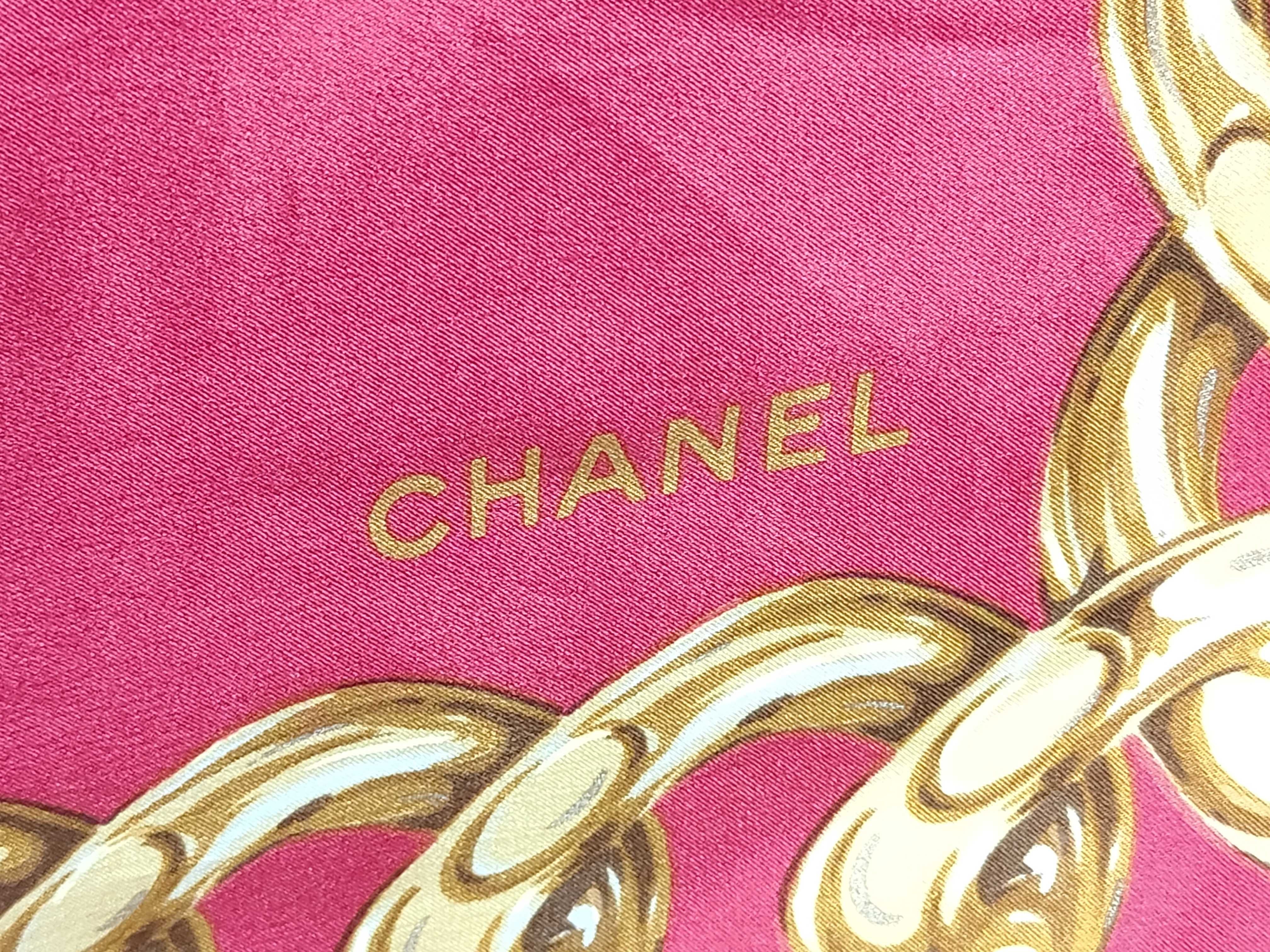 Coco Mark Red Gold Floral Large Silk Scarf Accessories (VO8279) Other Accessories — view 3