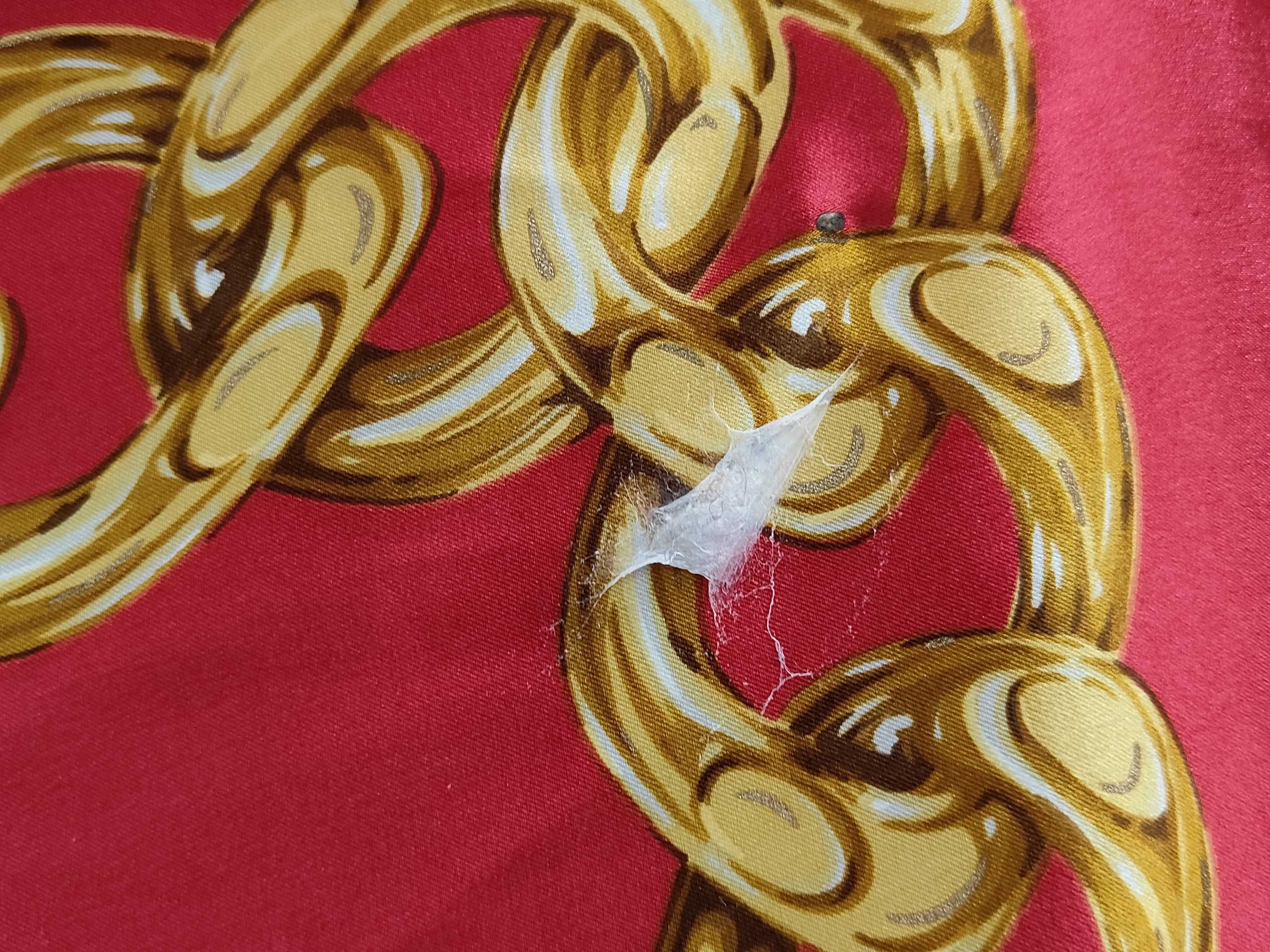 Coco Mark Red Gold Floral Large Silk Scarf Accessories (VO8279) Other Accessories — view 5