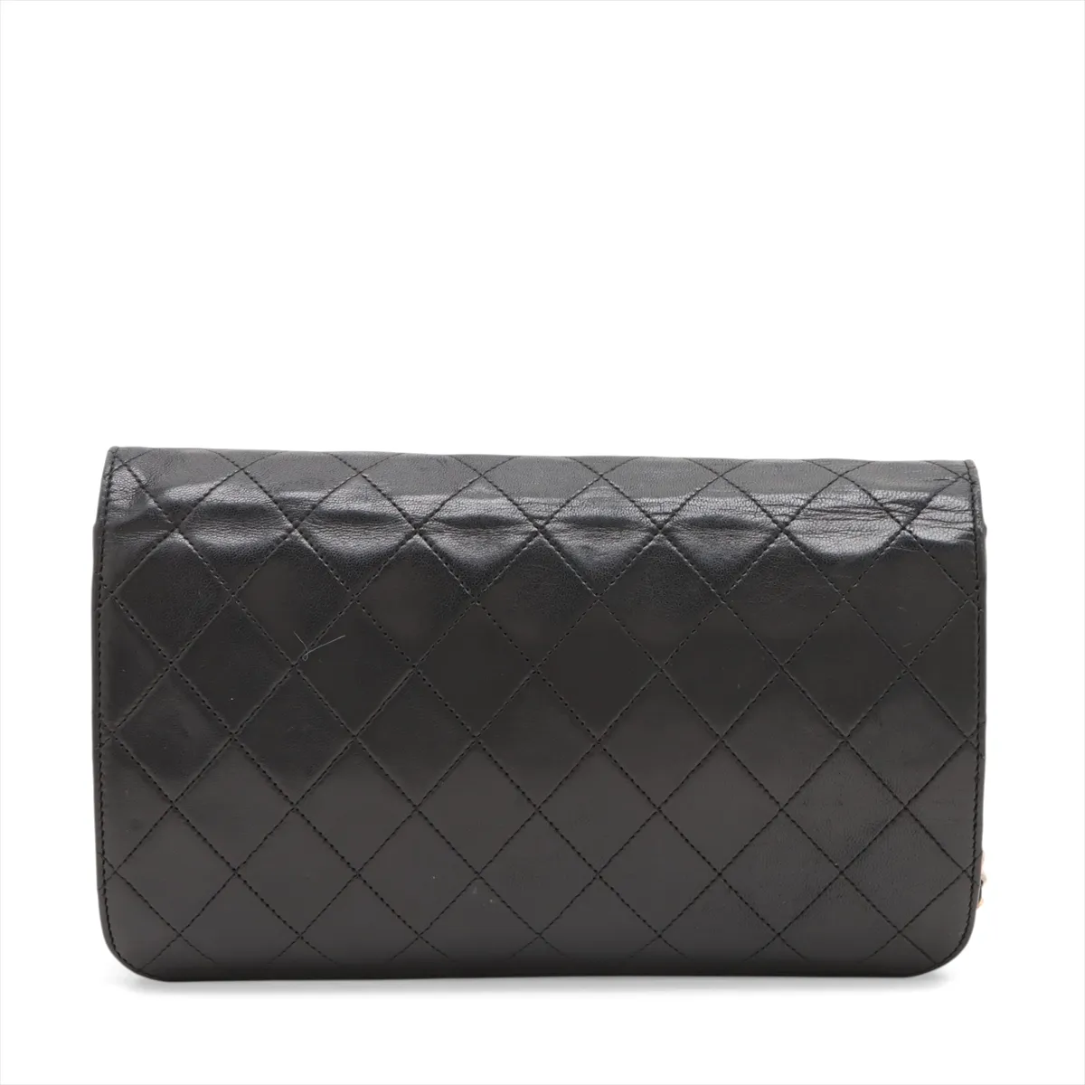 Matelasse Lambskin Single Flap Single Chain Bag Push Lock Black Gold Hardware 8563421 No. 8 — view 2
