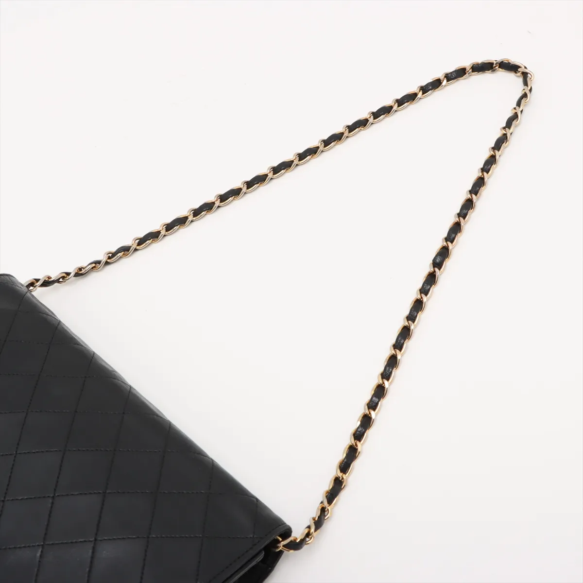 Matelasse Lambskin Single Flap Single Chain Bag Push Lock Black Gold Hardware 8563421 No. 8 — view 5