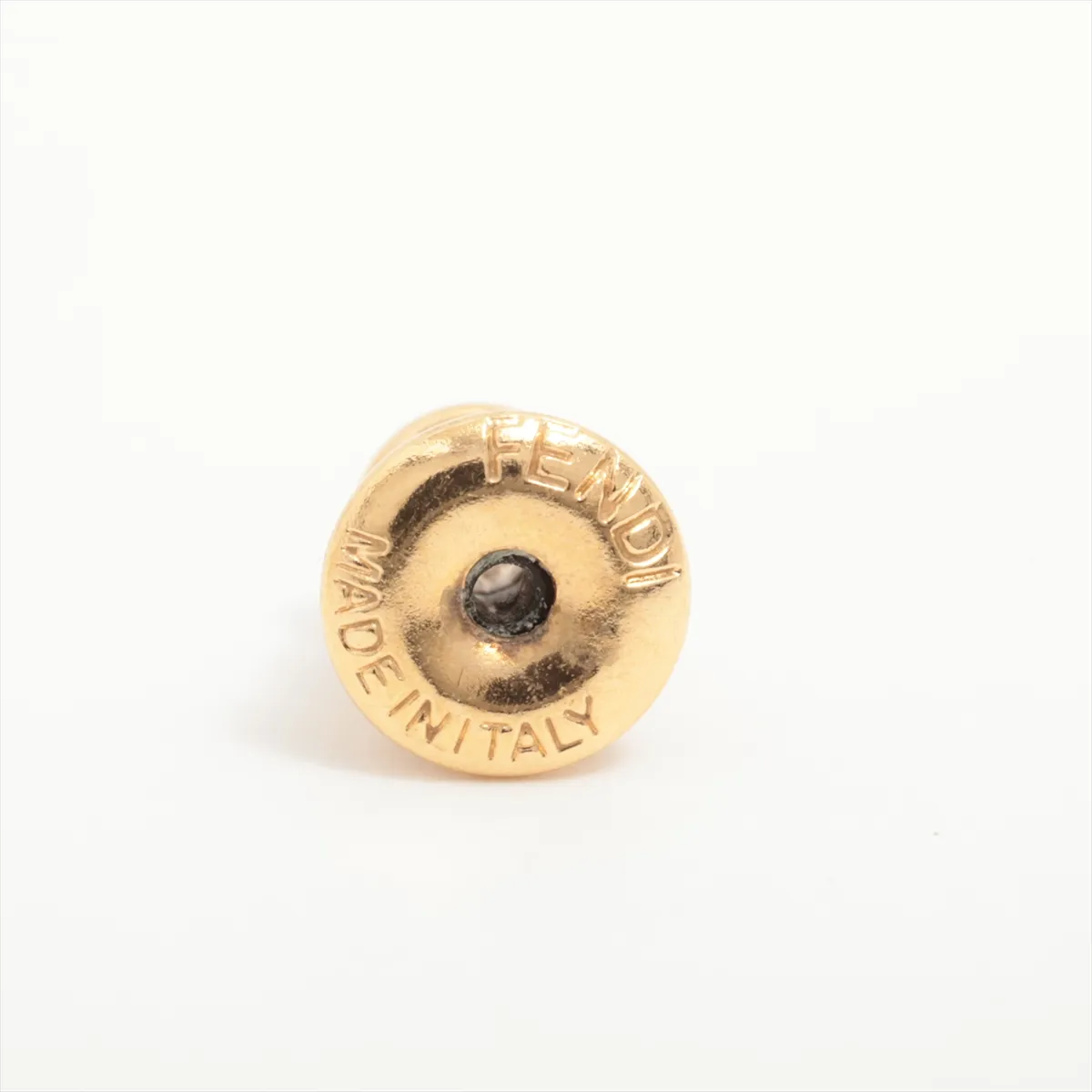 F is Fendi earrings (for both ears) GP x Rhinestone Gold — view 5