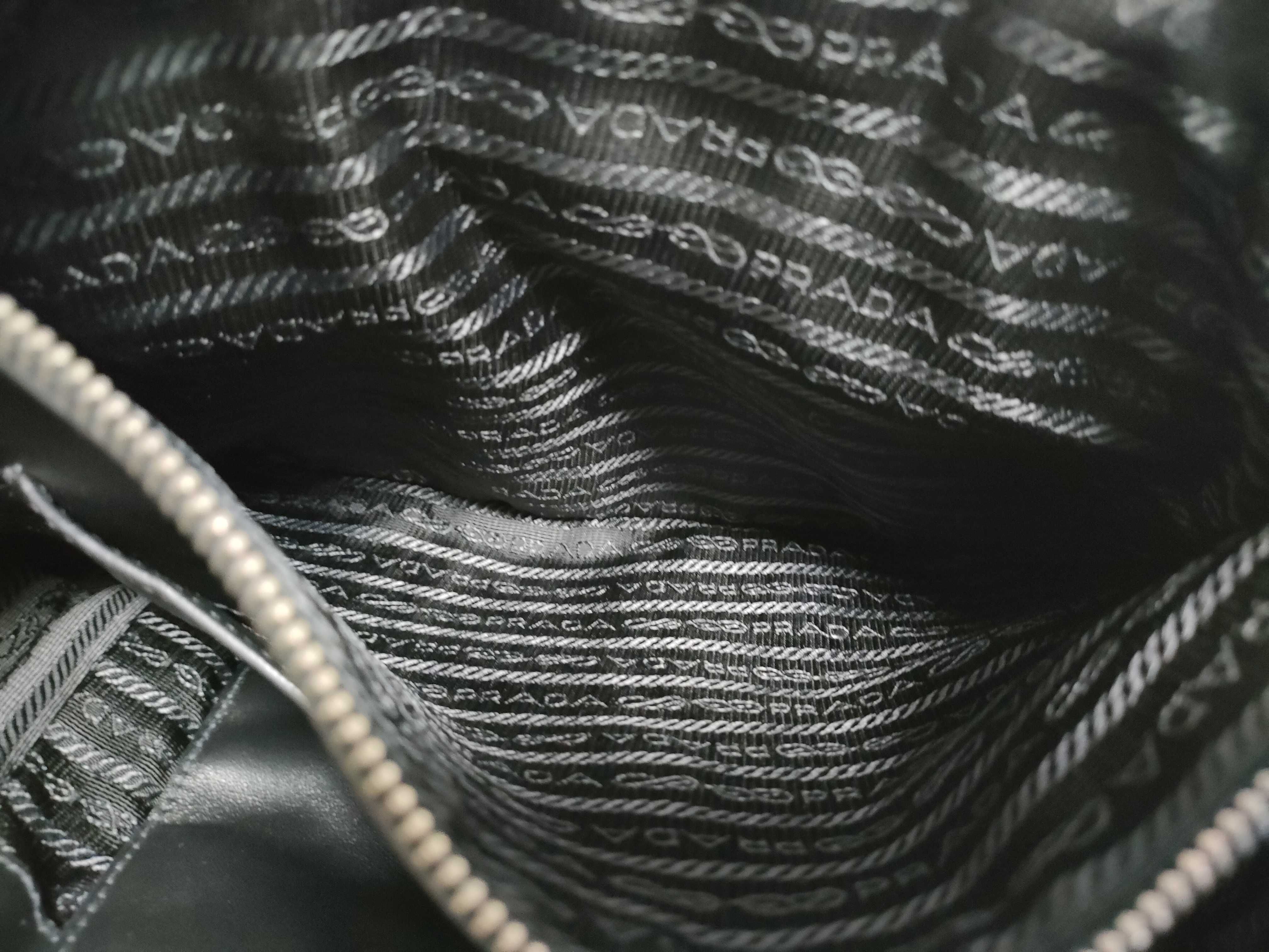 Nylon 2-Way Tote Bag, Nylon/Leather, Black Tote Bag — view 12