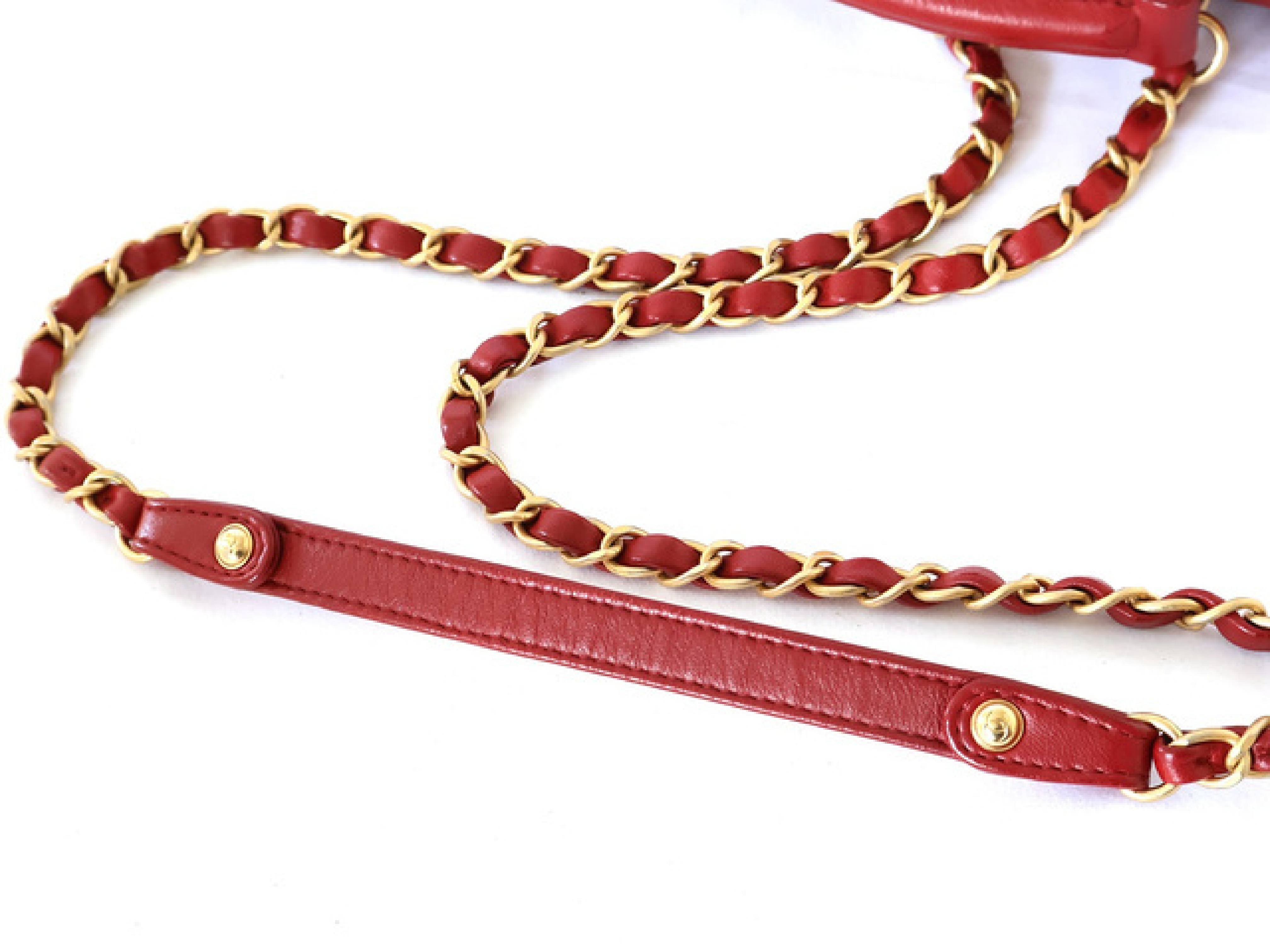 V-stitch lambskin shoulder bag with seal, serial number 24 series, chain shoulder bag. — view 9