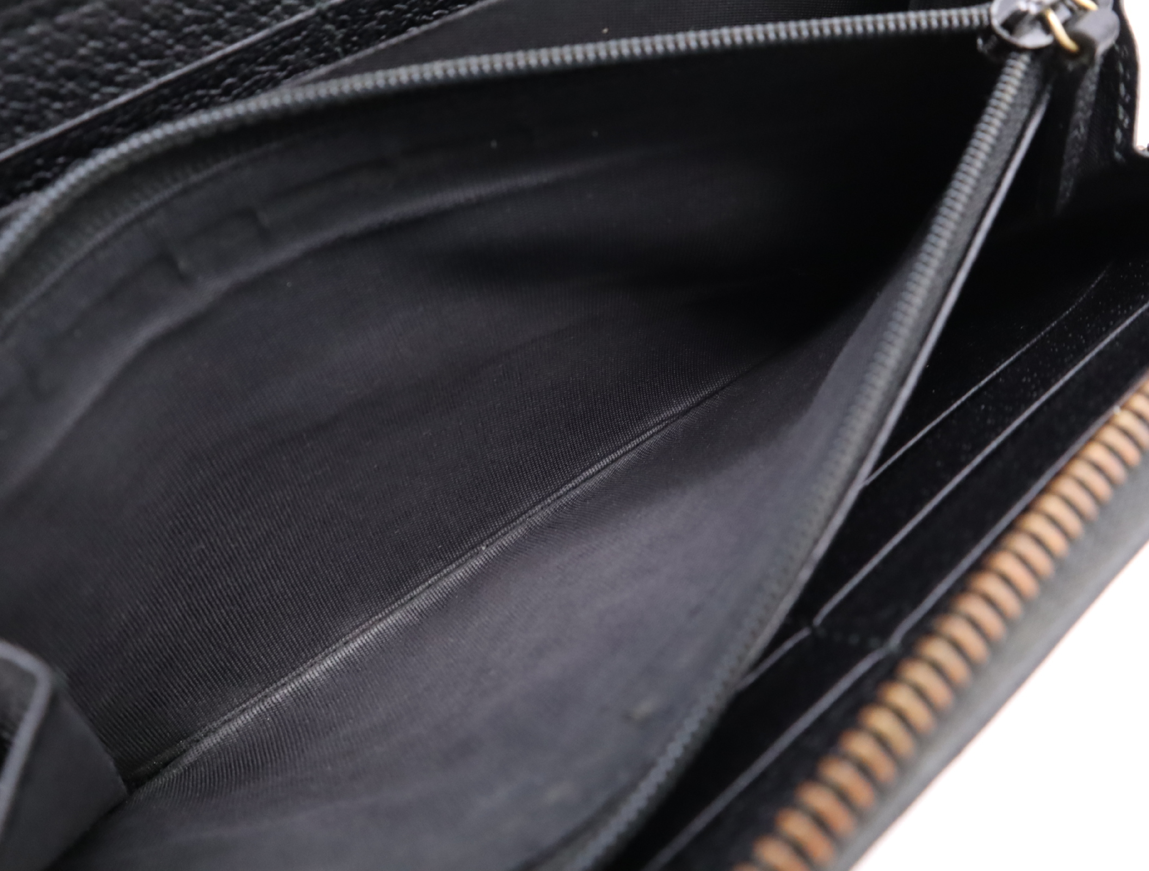 428736 Leather Zip Around Wallet, Black — view 11