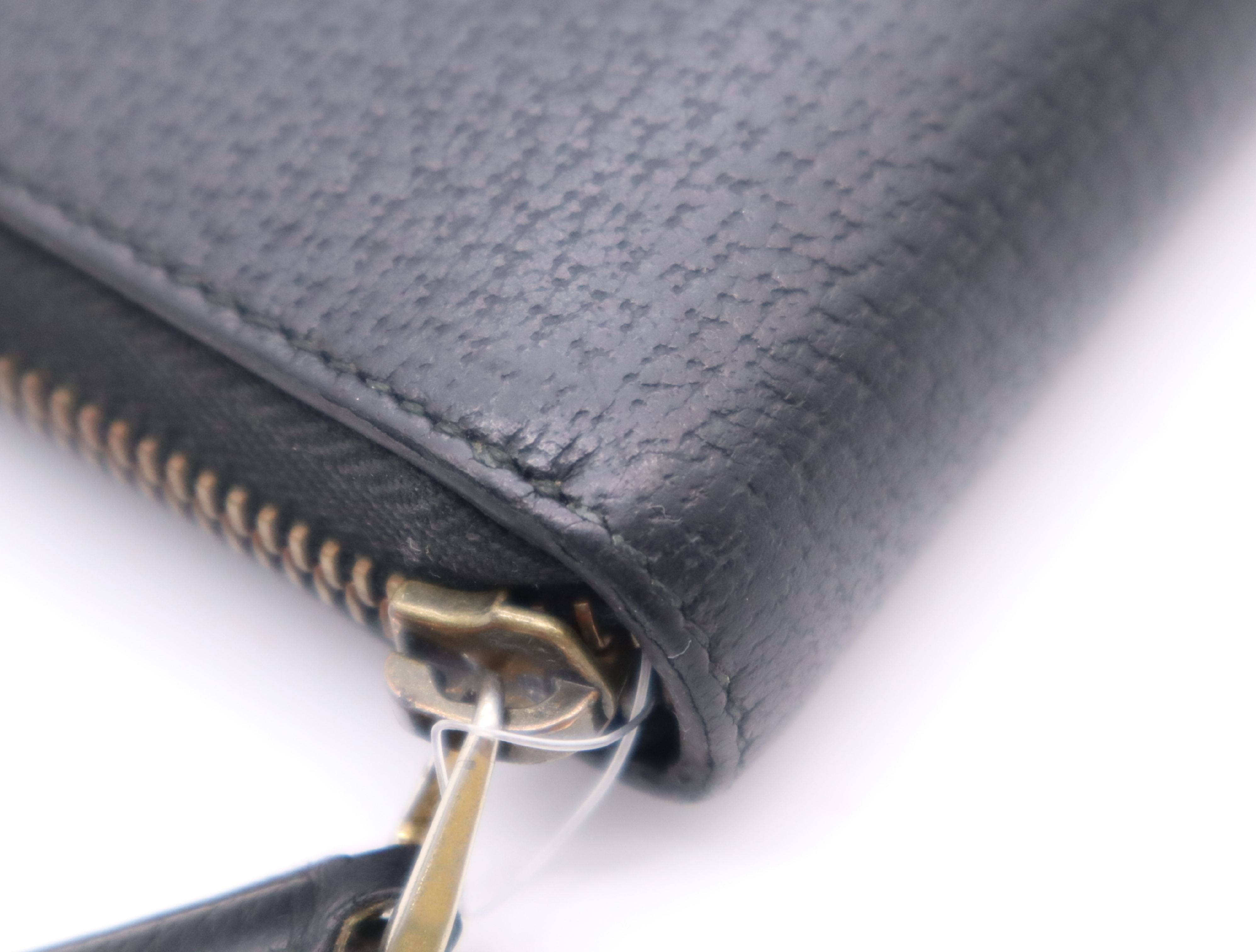 428736 Leather Zip Around Wallet, Black — view 6
