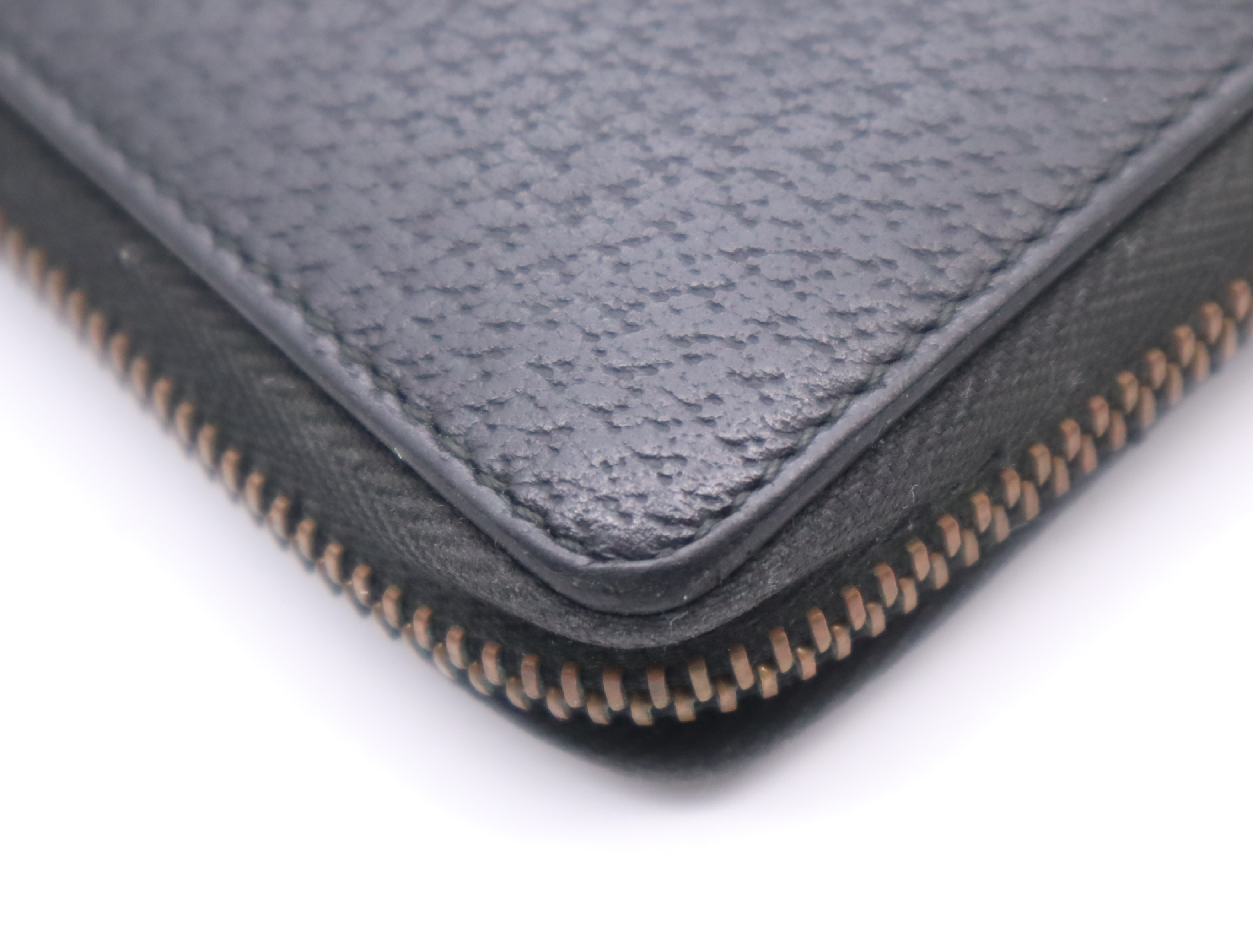 428736 Leather Zip Around Wallet, Black — view 8