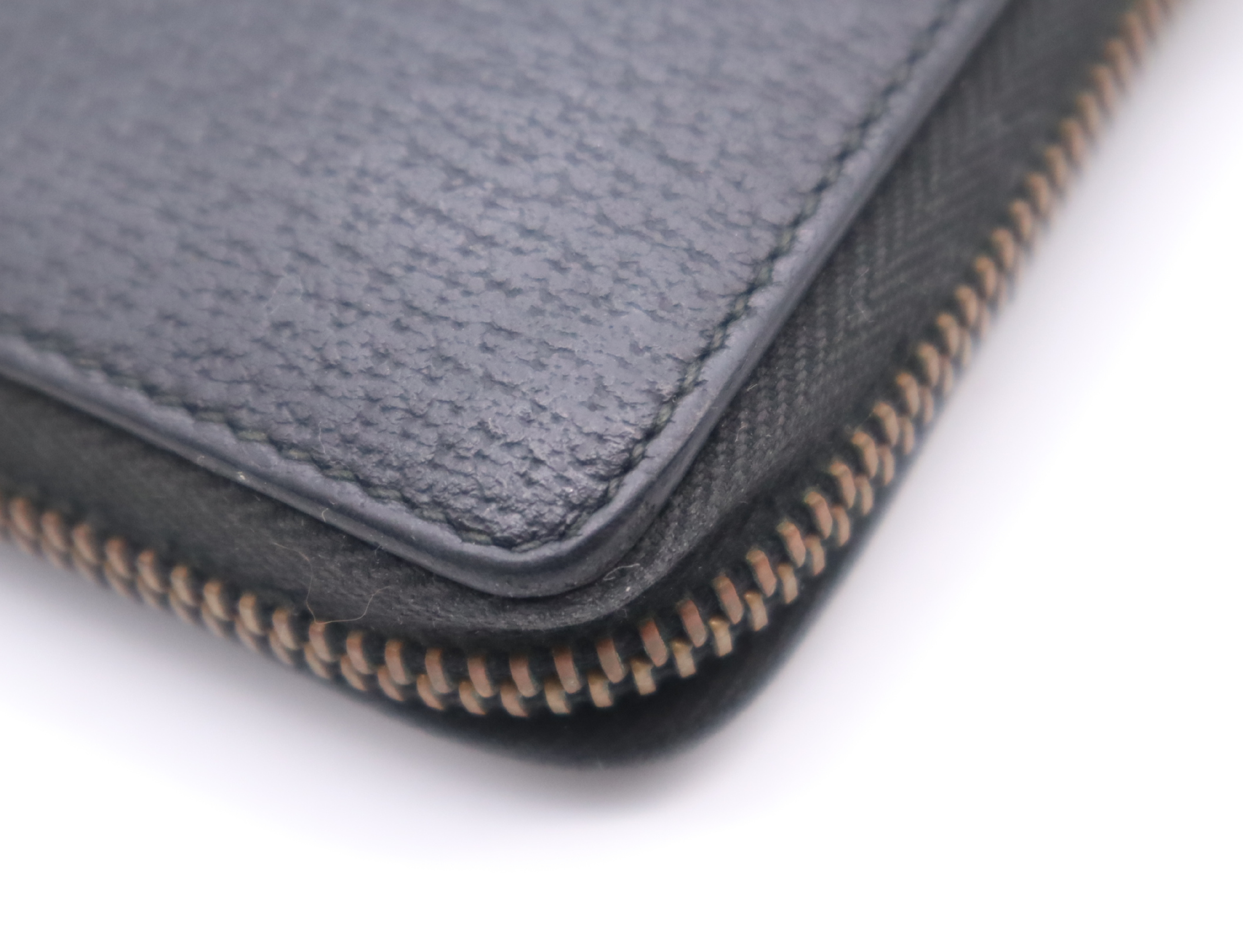 428736 Leather Zip Around Wallet, Black — view 9