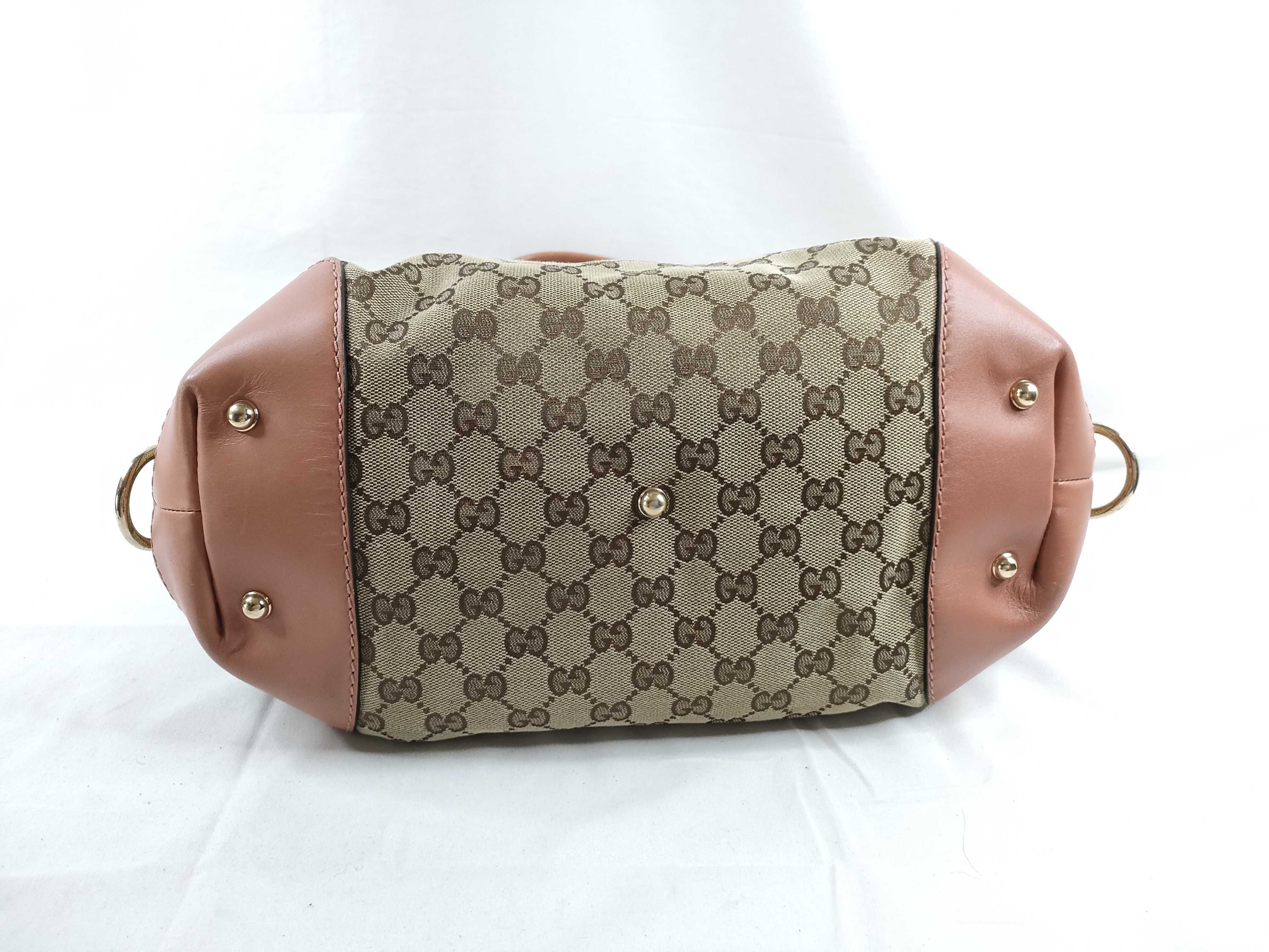 GG Canvas Handbag with Heart Charm — view 4