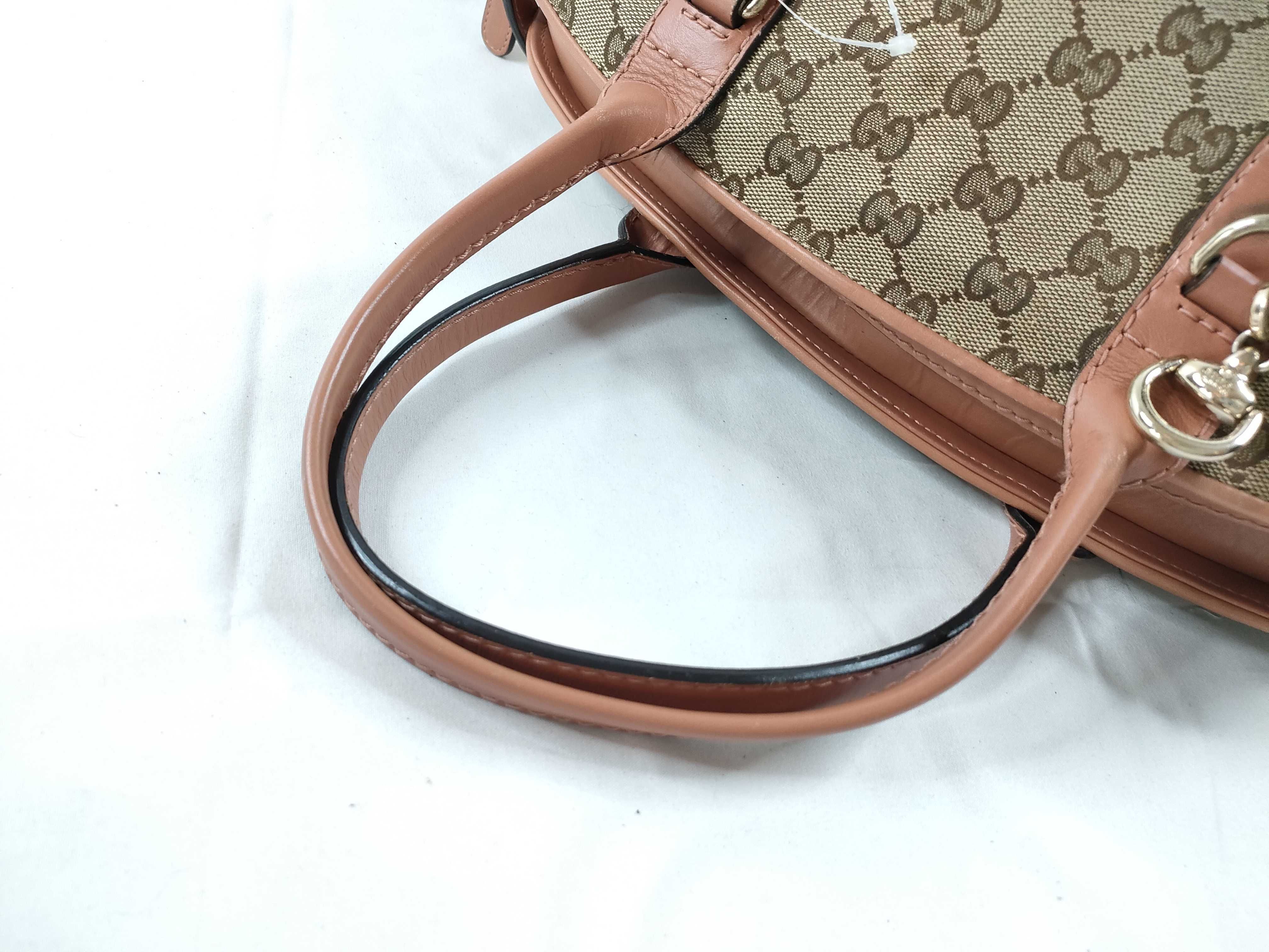 GG Canvas Handbag with Heart Charm — view 6