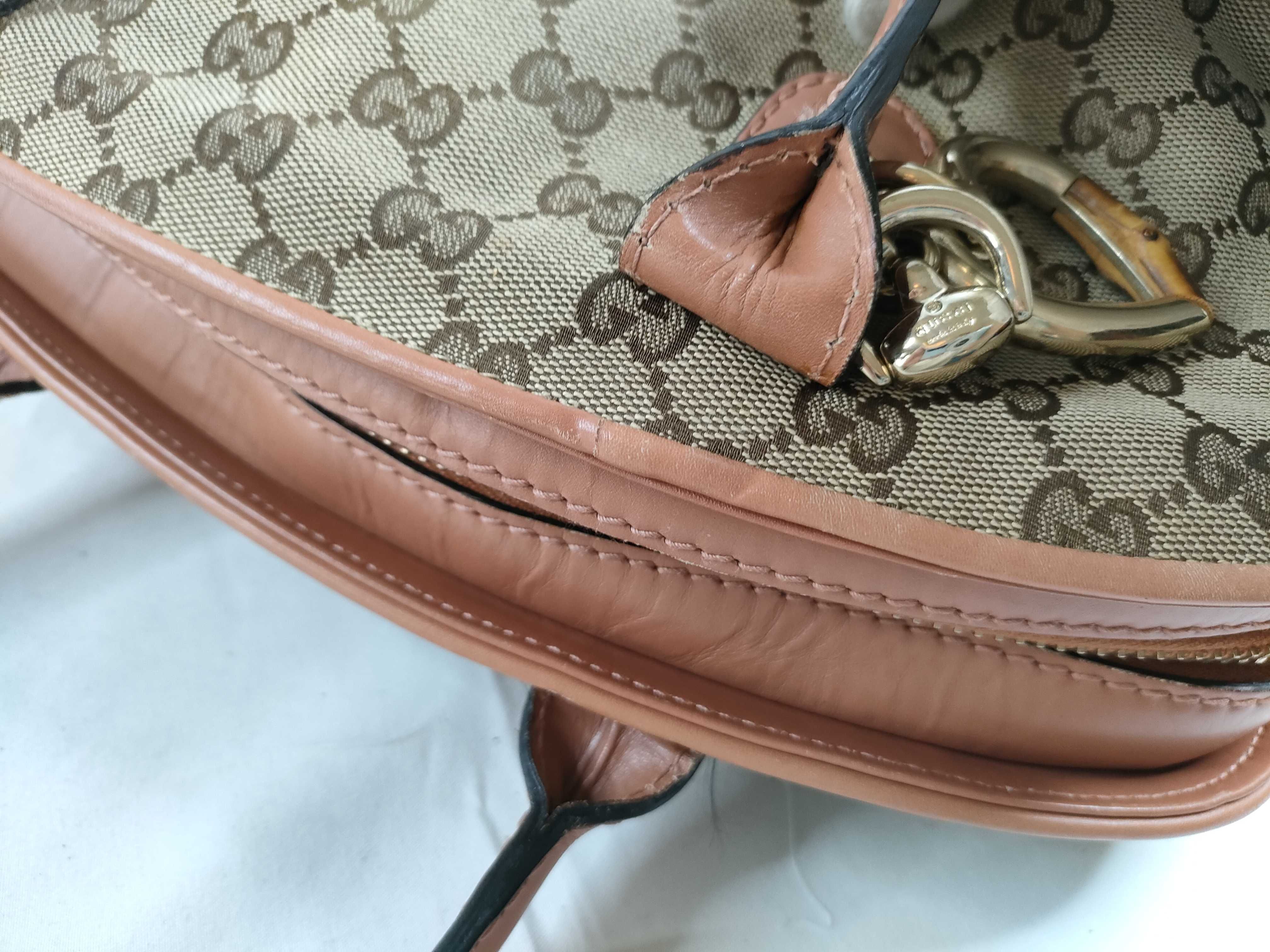 GG Canvas Handbag with Heart Charm — view 8