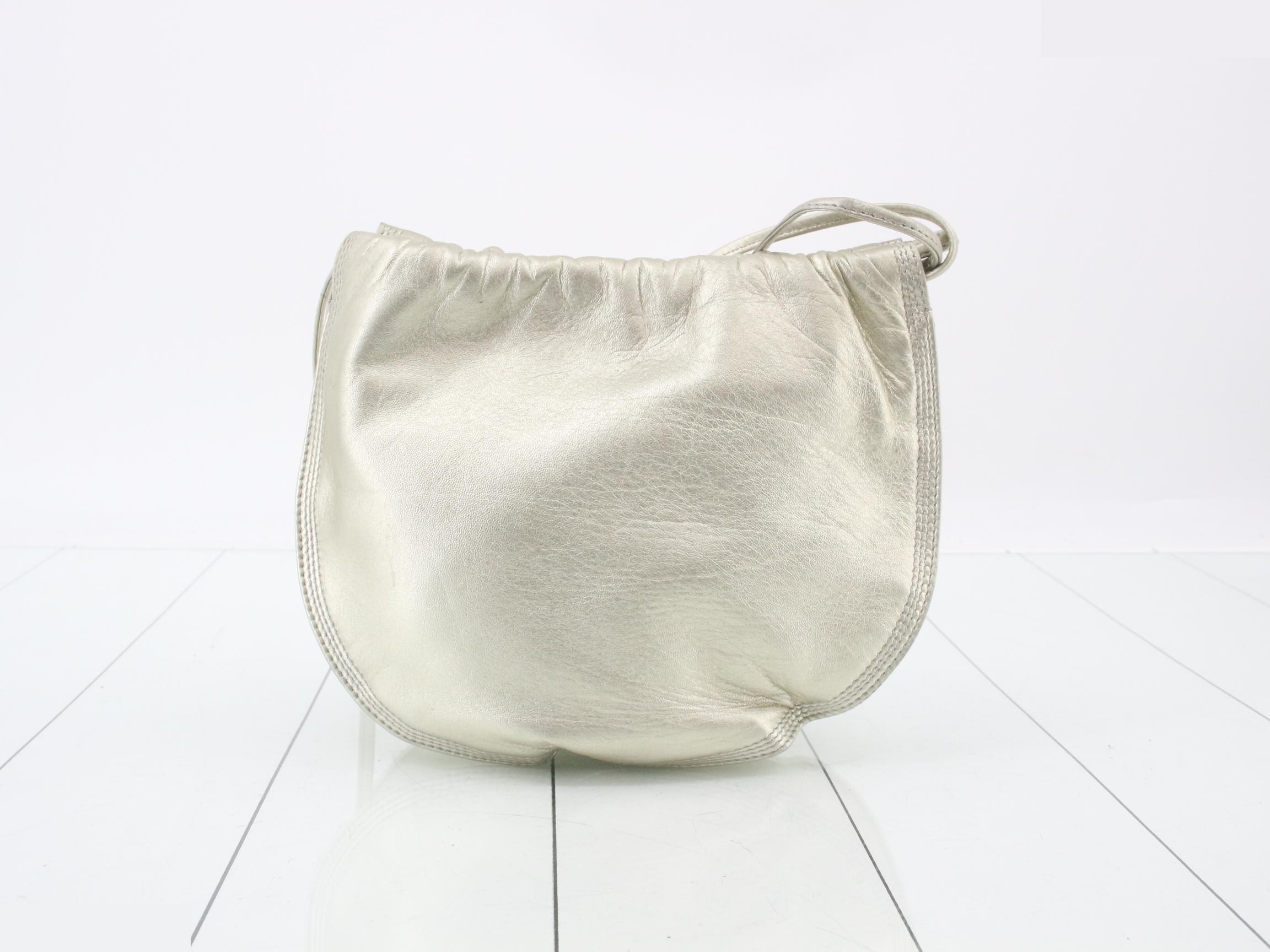 Anagram Leather Drawstring Shoulder Bag — view 2