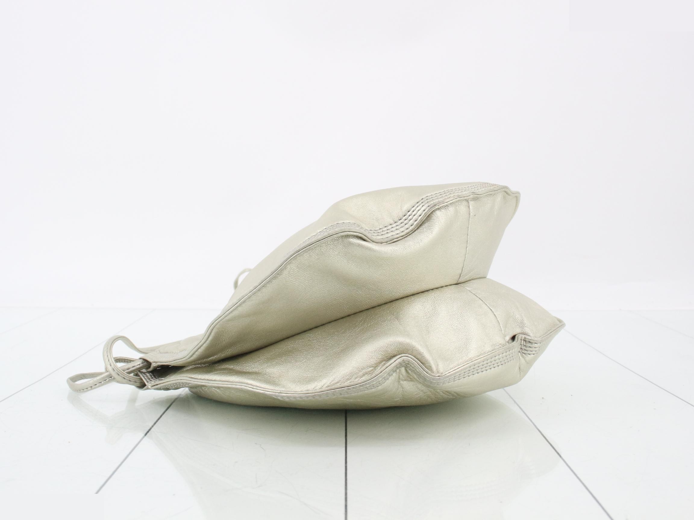 Anagram Leather Drawstring Shoulder Bag — view 5