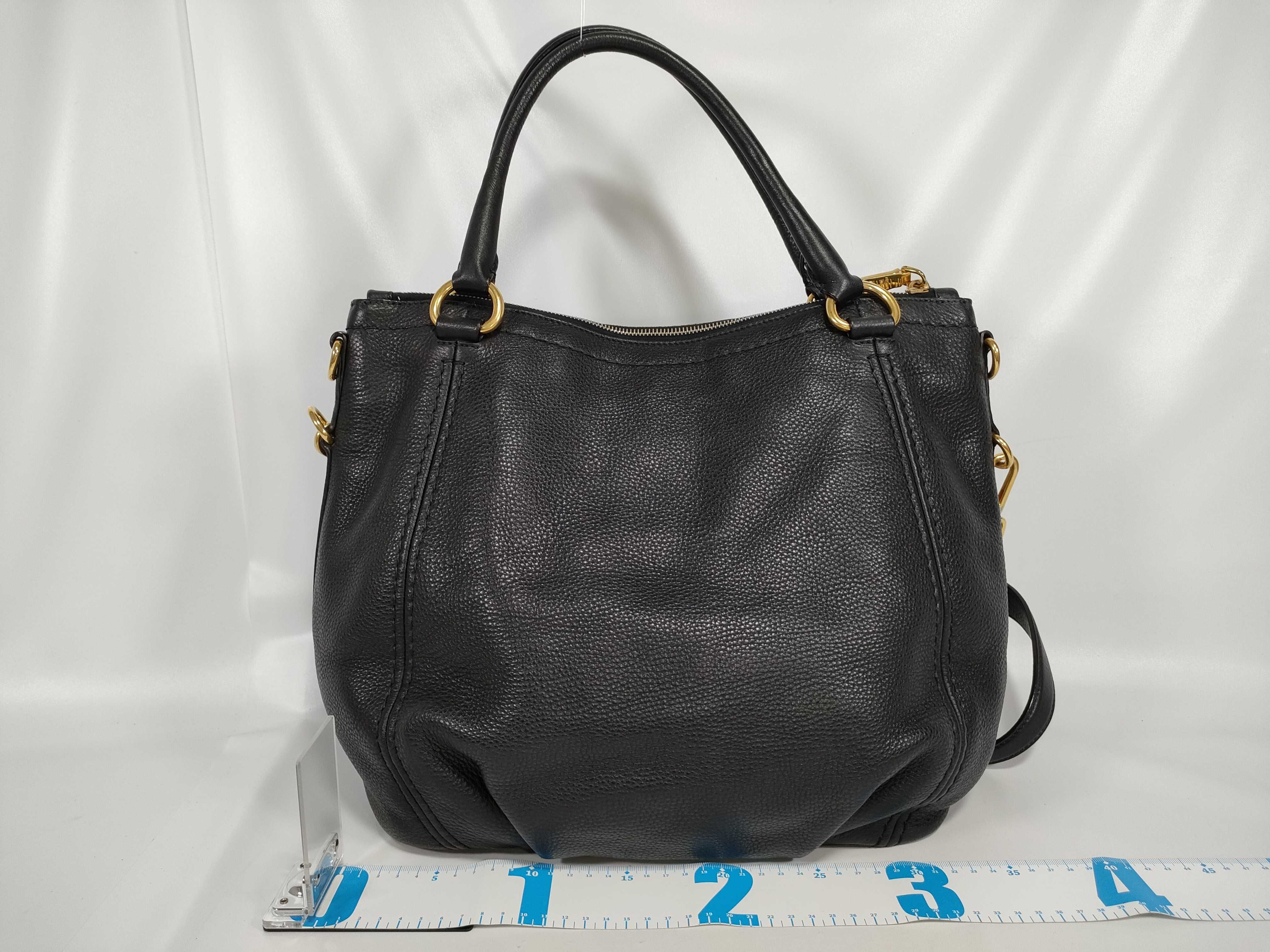 Black Leather Tote Bag (Handbag) — view 2