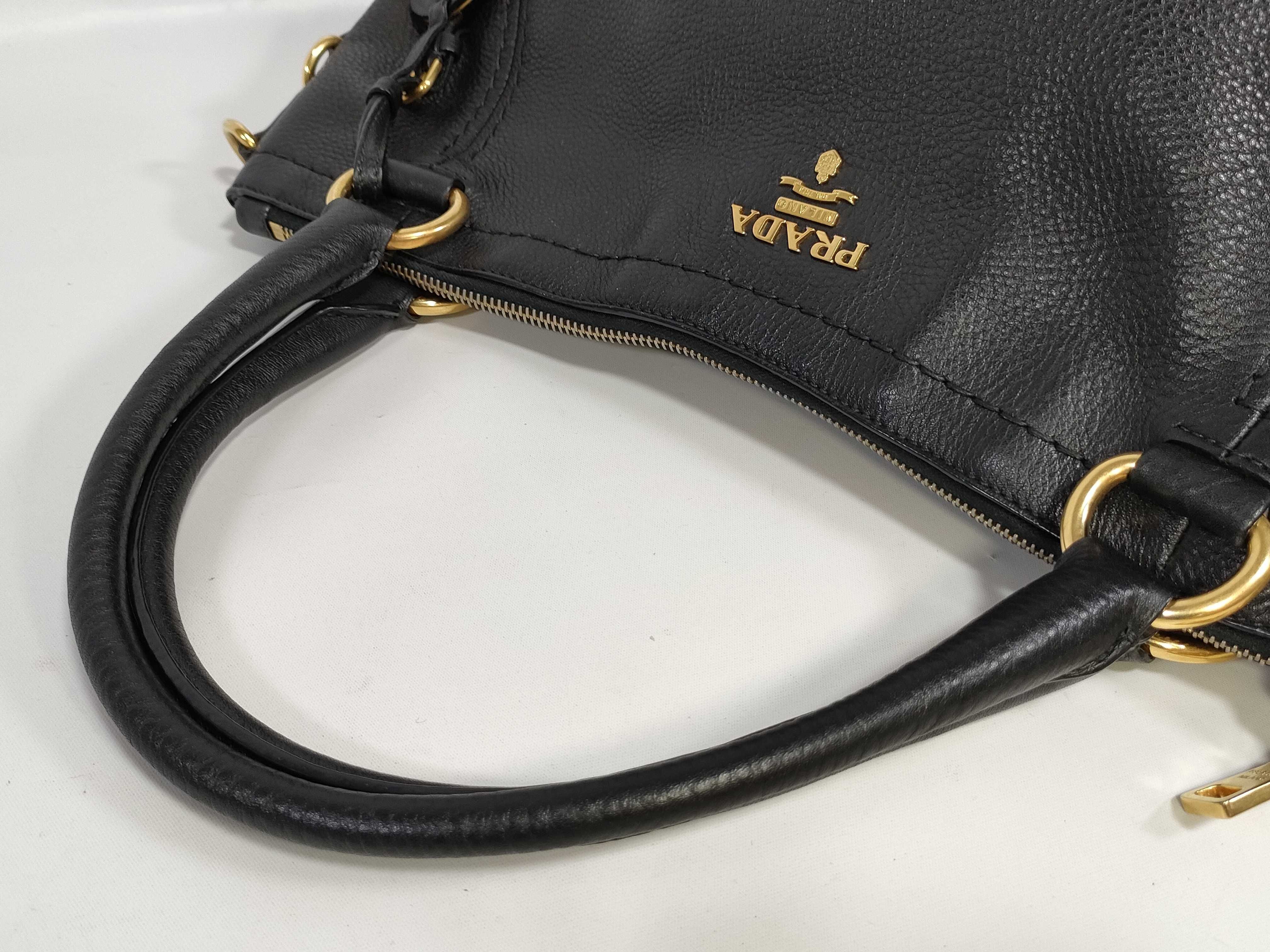 Black Leather Tote Bag (Handbag) — view 3