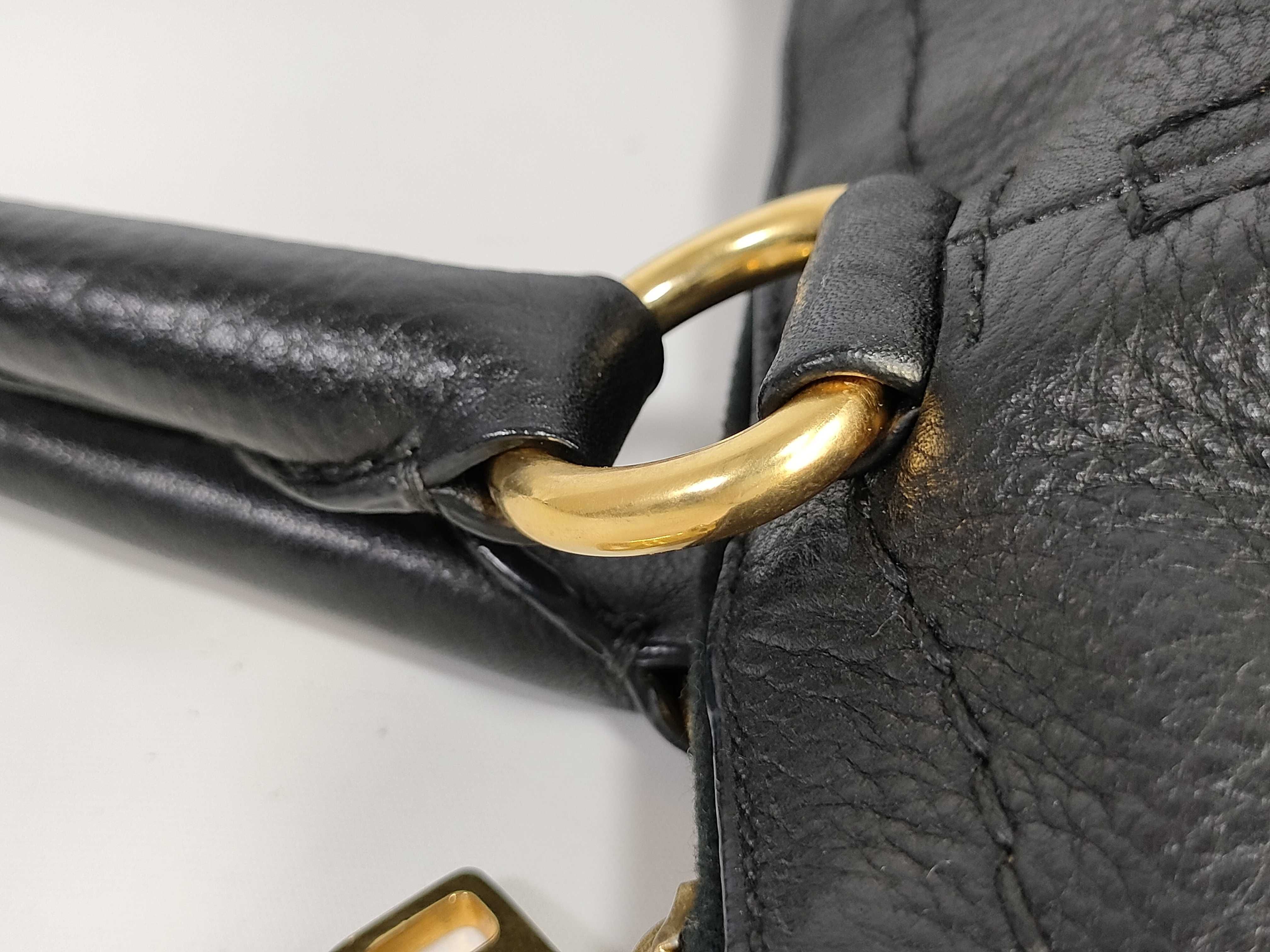 Black Leather Tote Bag (Handbag) — view 5