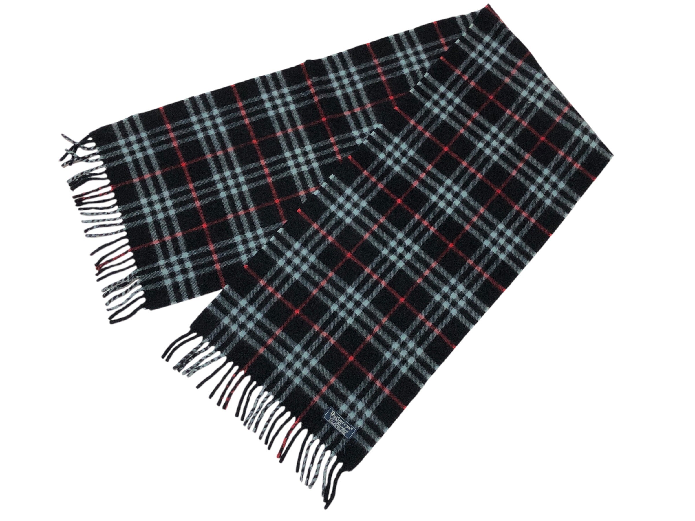 scarf, check pattern, 100% cashmere. — view 5
