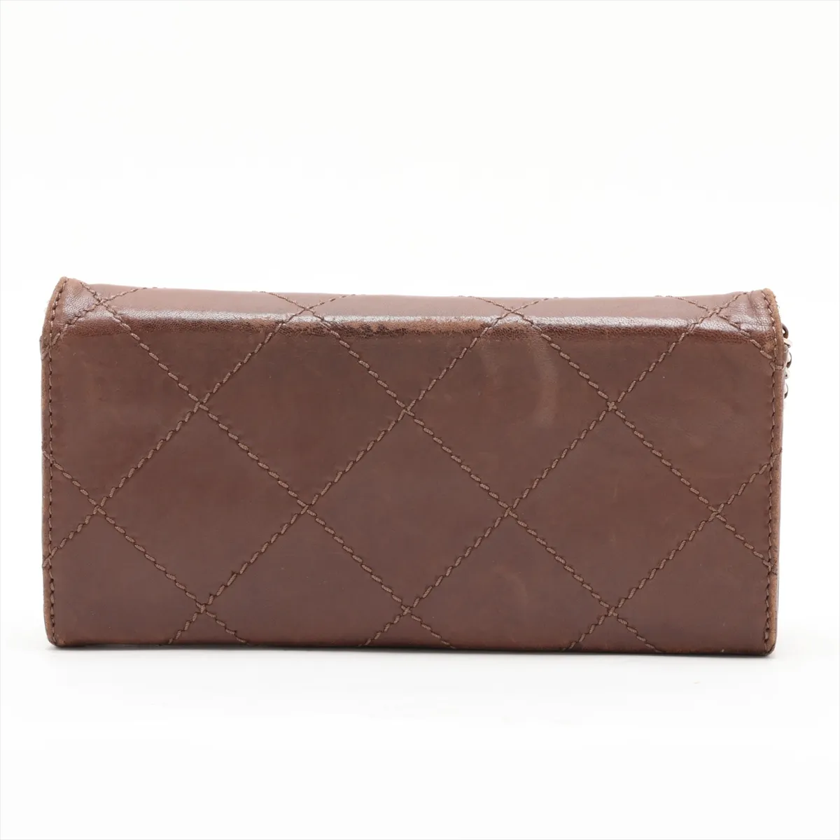 Wild Stitch Leather Chain Shoulder Bag, Brown, Silver Hardware, 15129599, Serial Number 15 — view 2