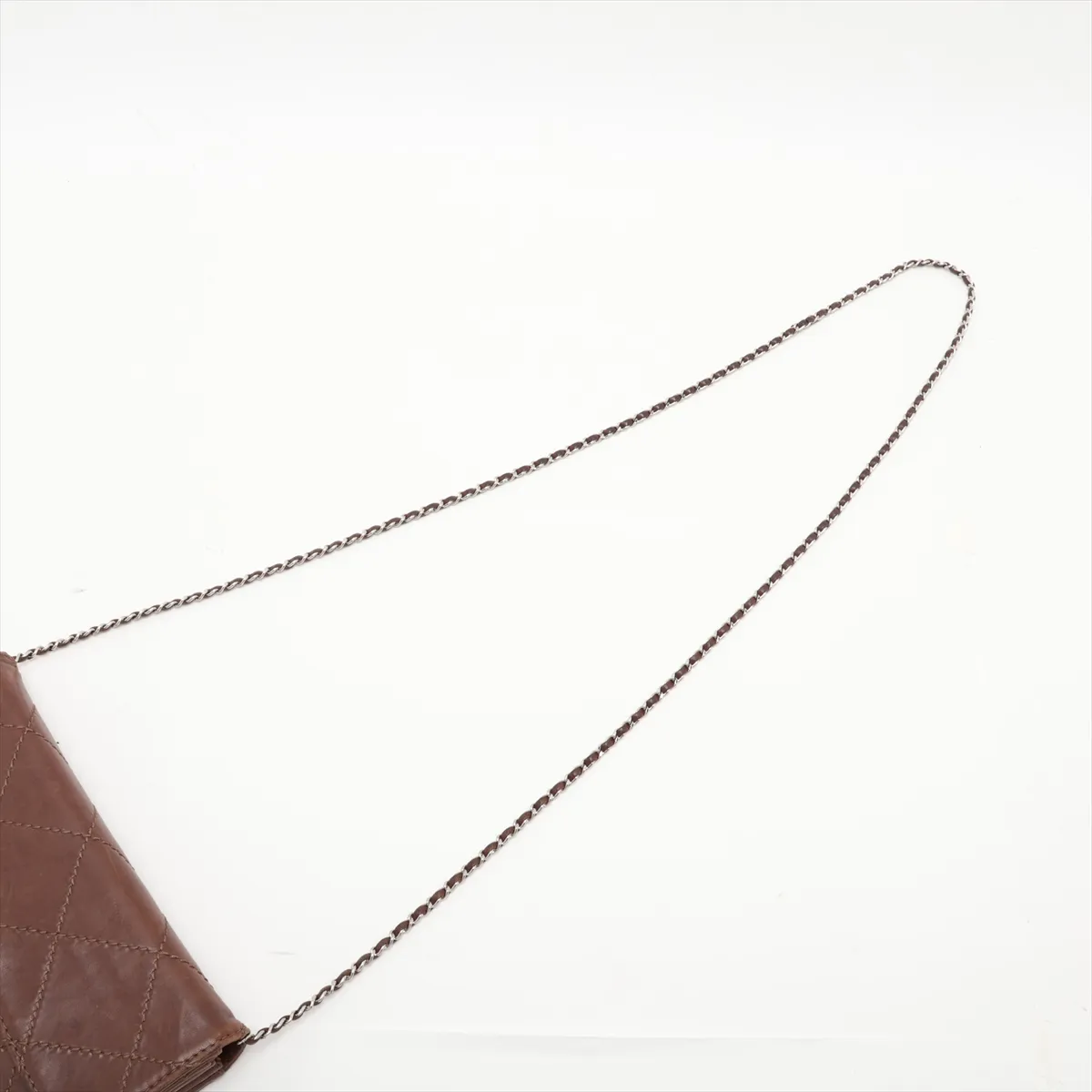 Wild Stitch Leather Chain Shoulder Bag, Brown, Silver Hardware, 15129599, Serial Number 15 — view 5