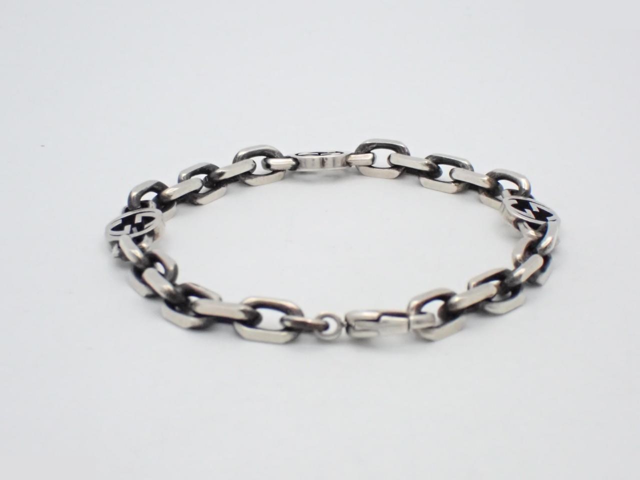 Interlocking G Sterling Silver 925 / 18.8g Chain Bracelet - Gucci — view 2