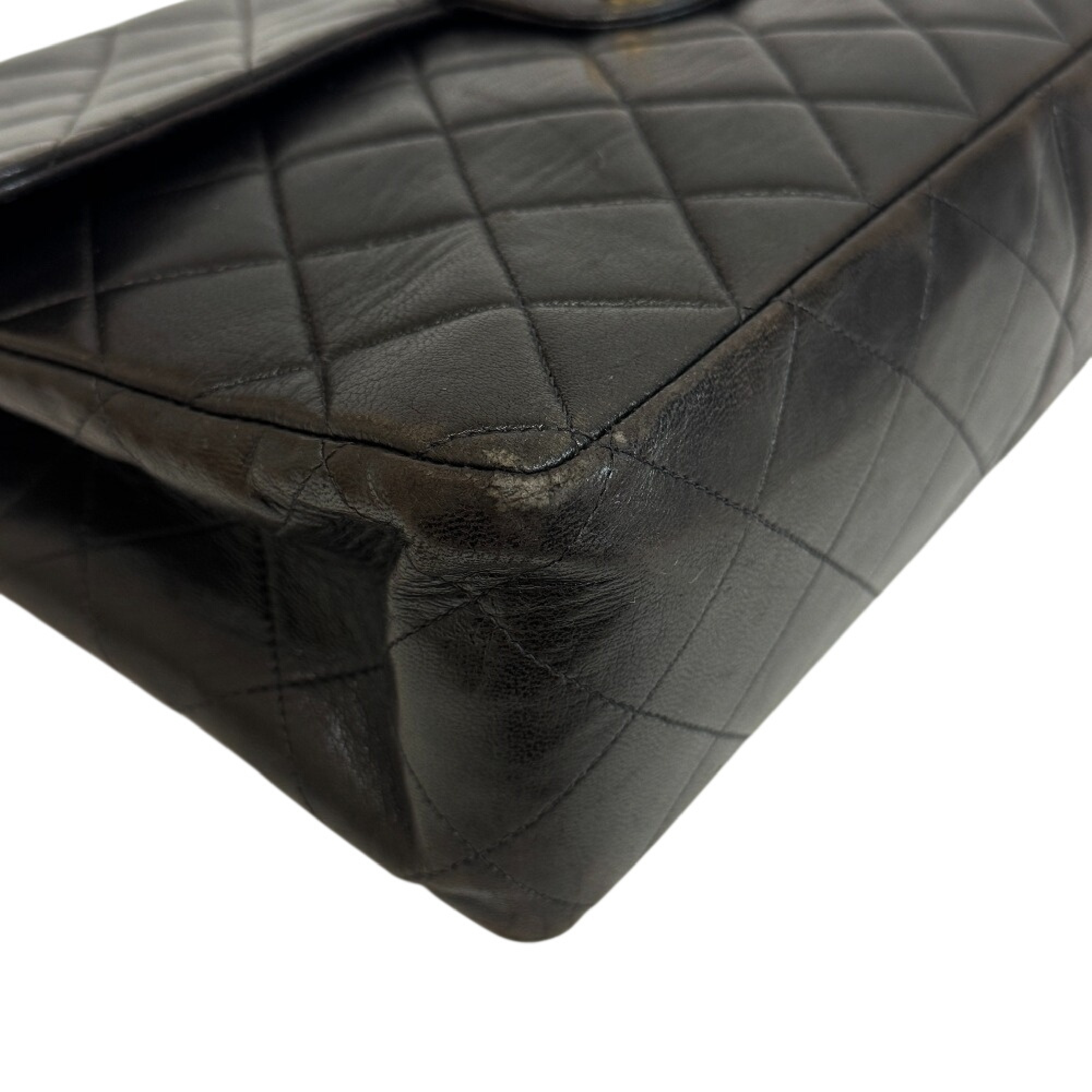 Large Matelassé Lambskin Women's Shoulder Bag 4344907 Black — view 4