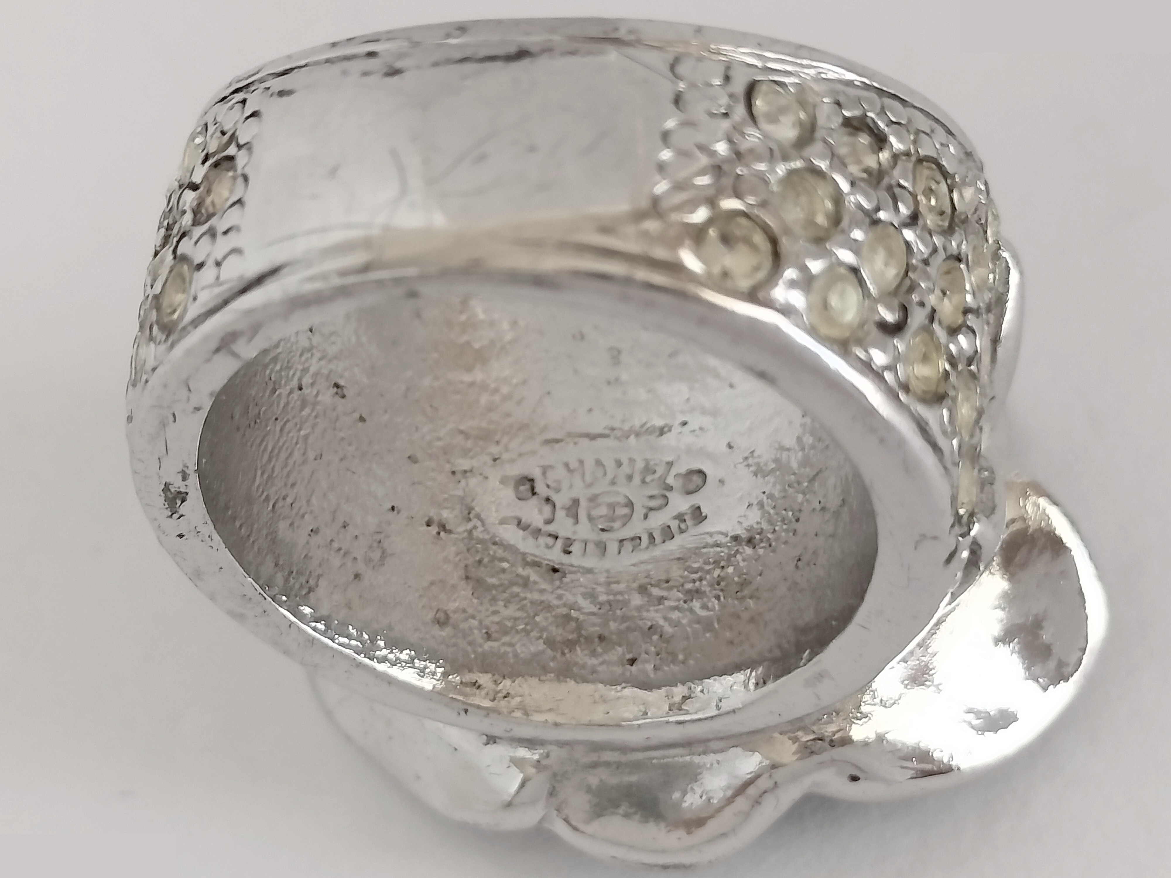 Coco Camellia Silver Ring, Size #13 — view 2