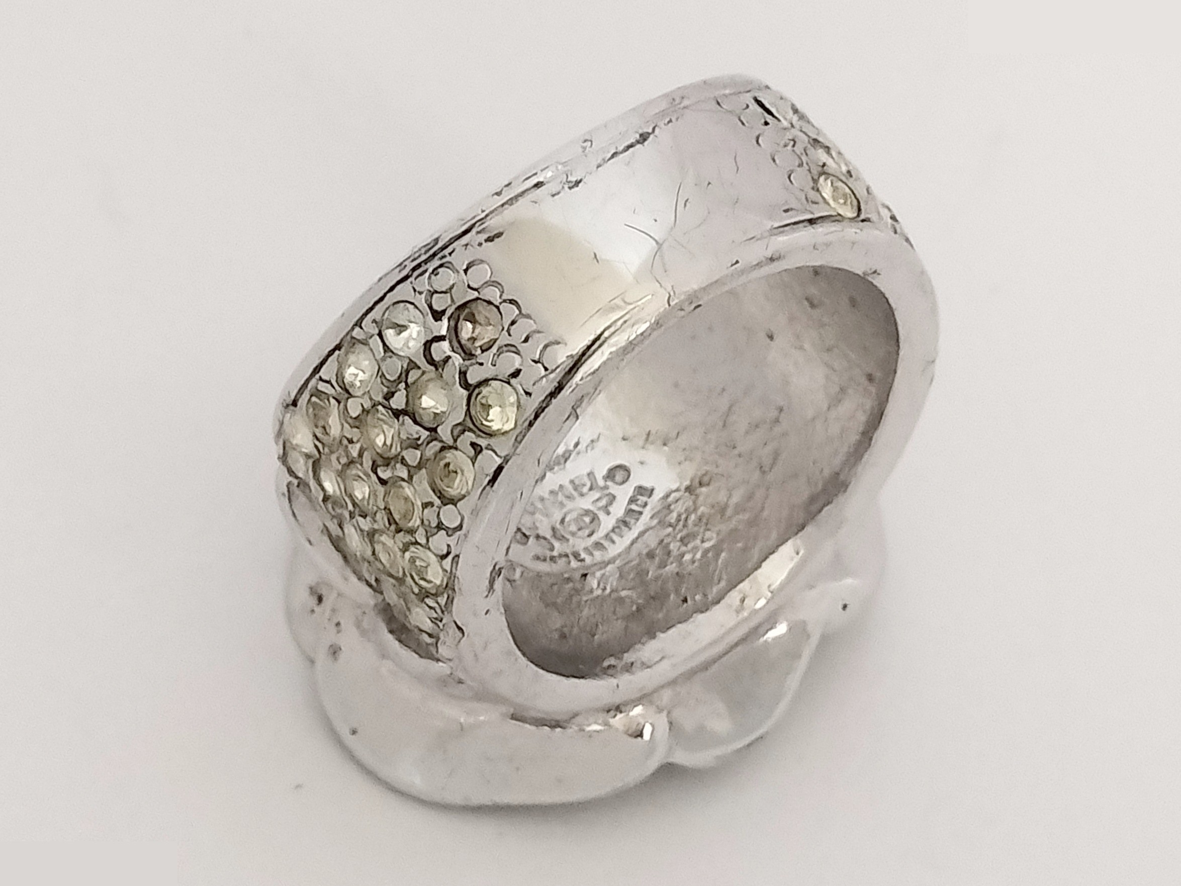 Coco Camellia Silver Ring, Size #13 — view 4