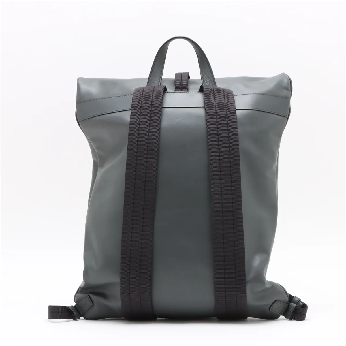 Intrecciato Leather Backpack/Rucksack Gray — view 2