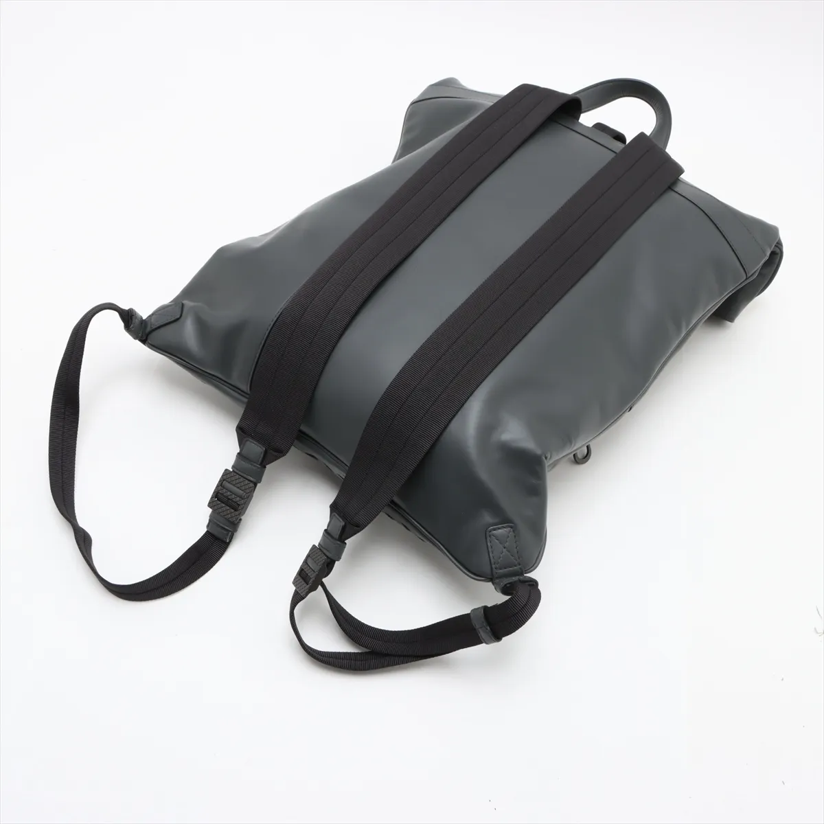 Intrecciato Leather Backpack/Rucksack Gray — view 5