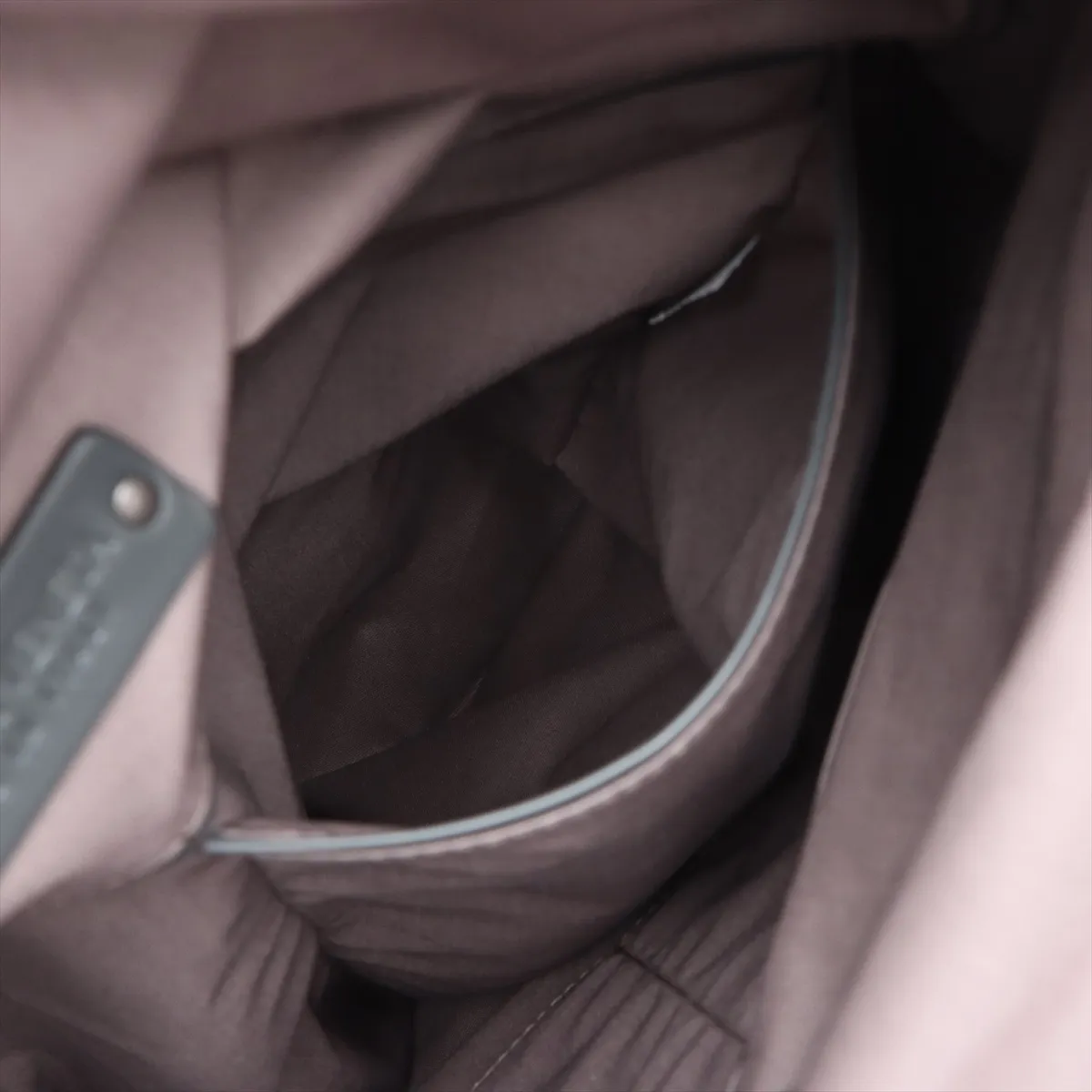 Intrecciato Leather Backpack/Rucksack Gray — view 8