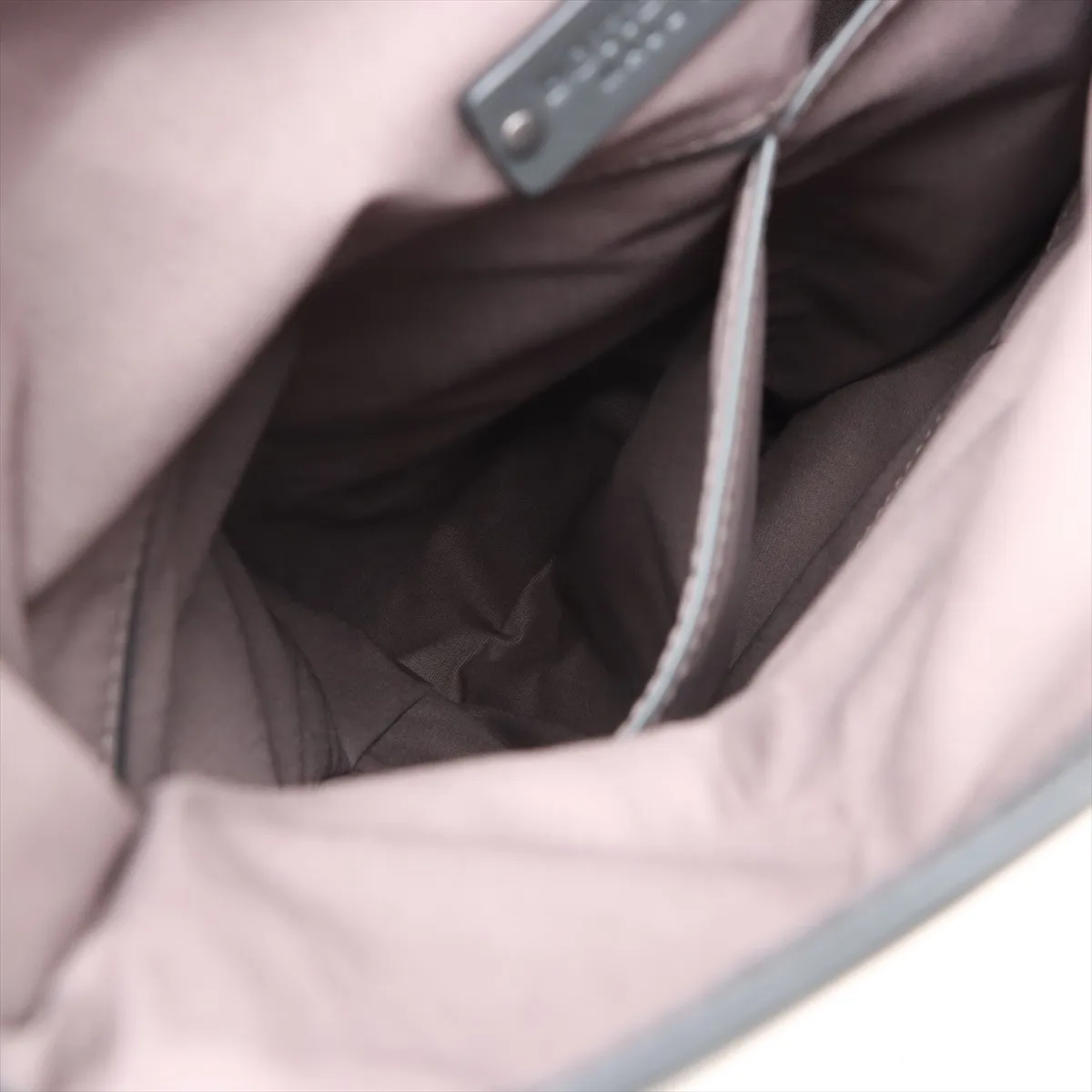 Intrecciato Leather Backpack/Rucksack Gray — view 9