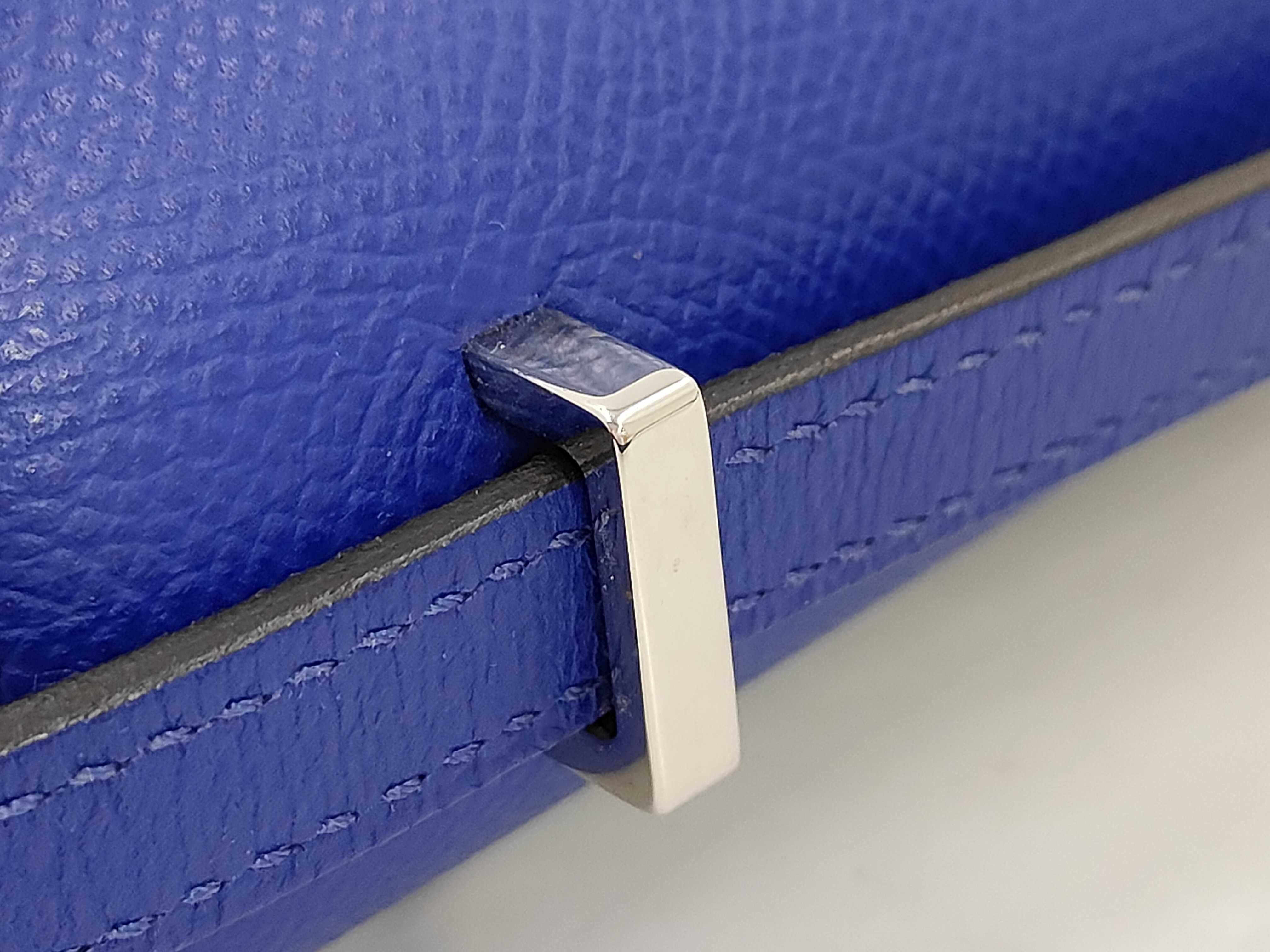 BAG CONSTANCE ELAN EPSOM PHW BLEU SQUARE O STAMP Shoulder Bag — view 6