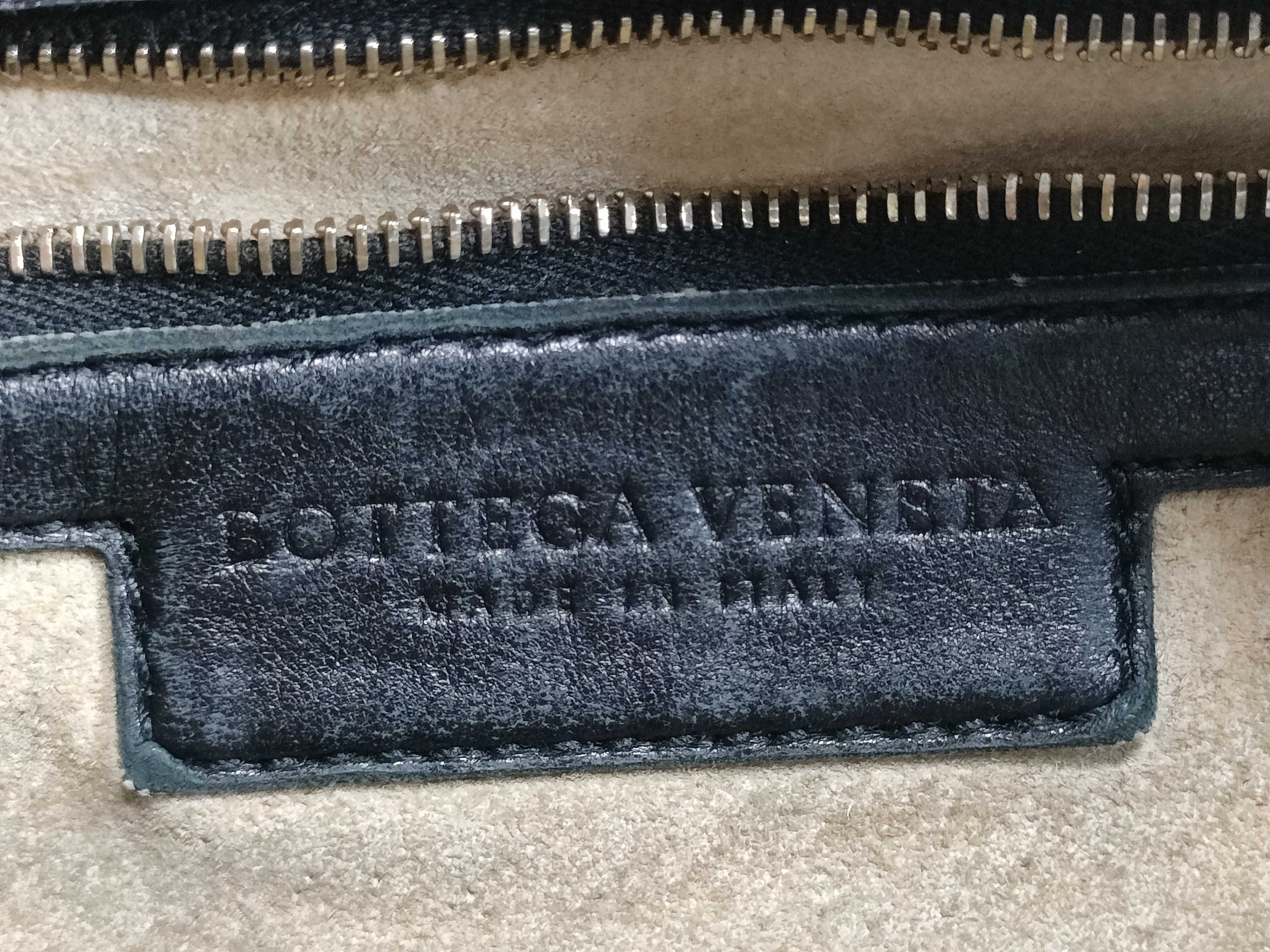 Intrecciato Shoulder Bag (Black) — view 12
