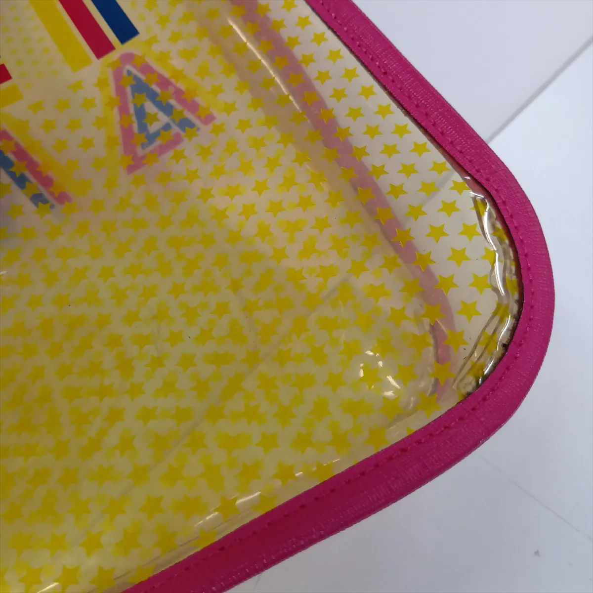 Children's 550763 Vinyl x Leather Handbag Yellow x Pink — view 12