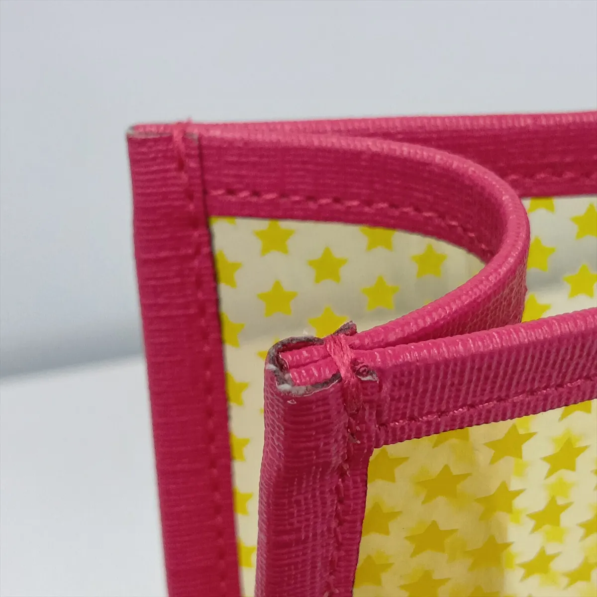 Children's 550763 Vinyl x Leather Handbag Yellow x Pink — view 15
