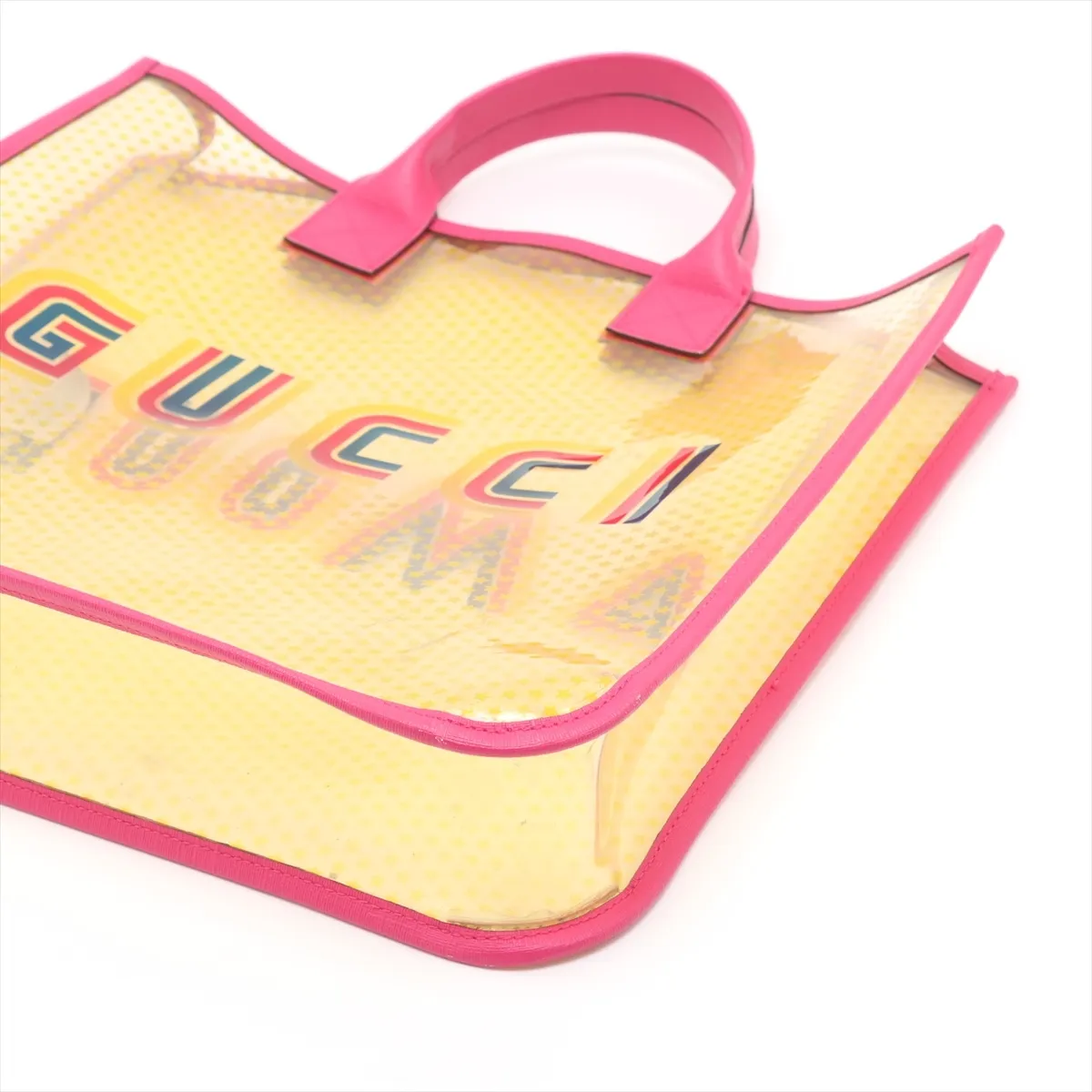 Children's 550763 Vinyl x Leather Handbag Yellow x Pink — view 3