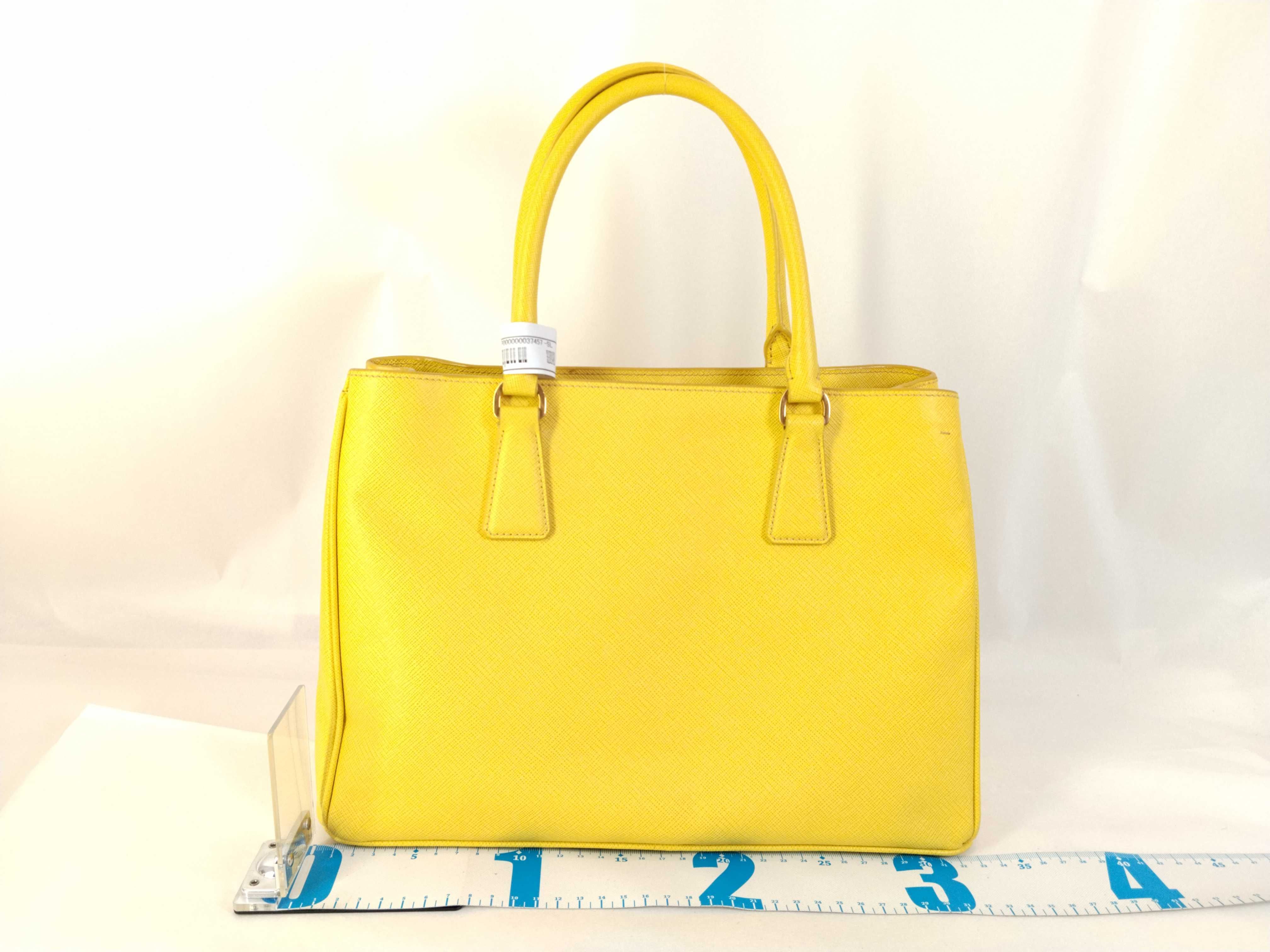 ID- Saffiano Lux Galleria Cowskin 2-Way Handbag Yellow BN1874 #208 Handbag — view 2