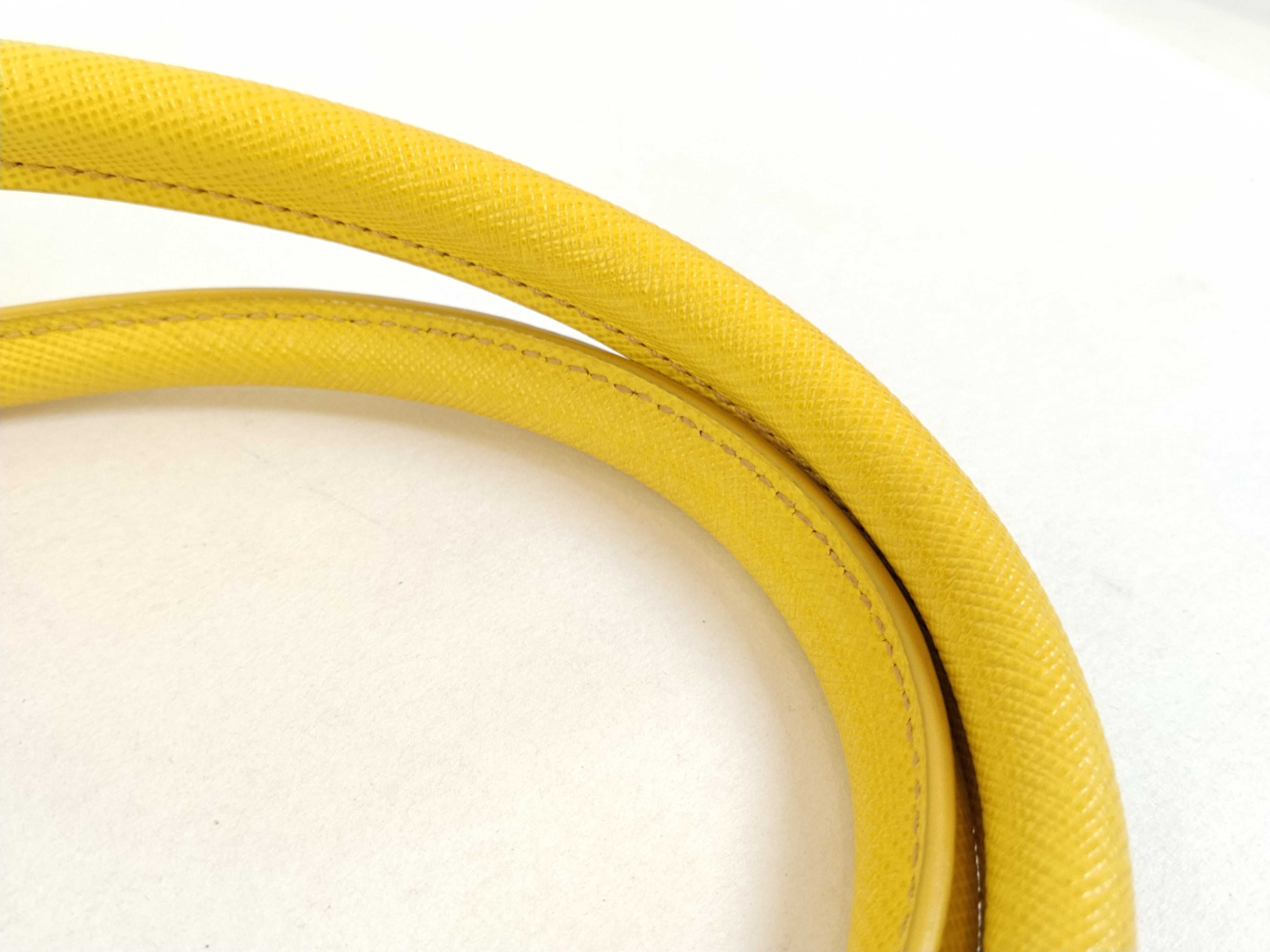 ID- Saffiano Lux Galleria Cowskin 2-Way Handbag Yellow BN1874 #208 Handbag — view 5