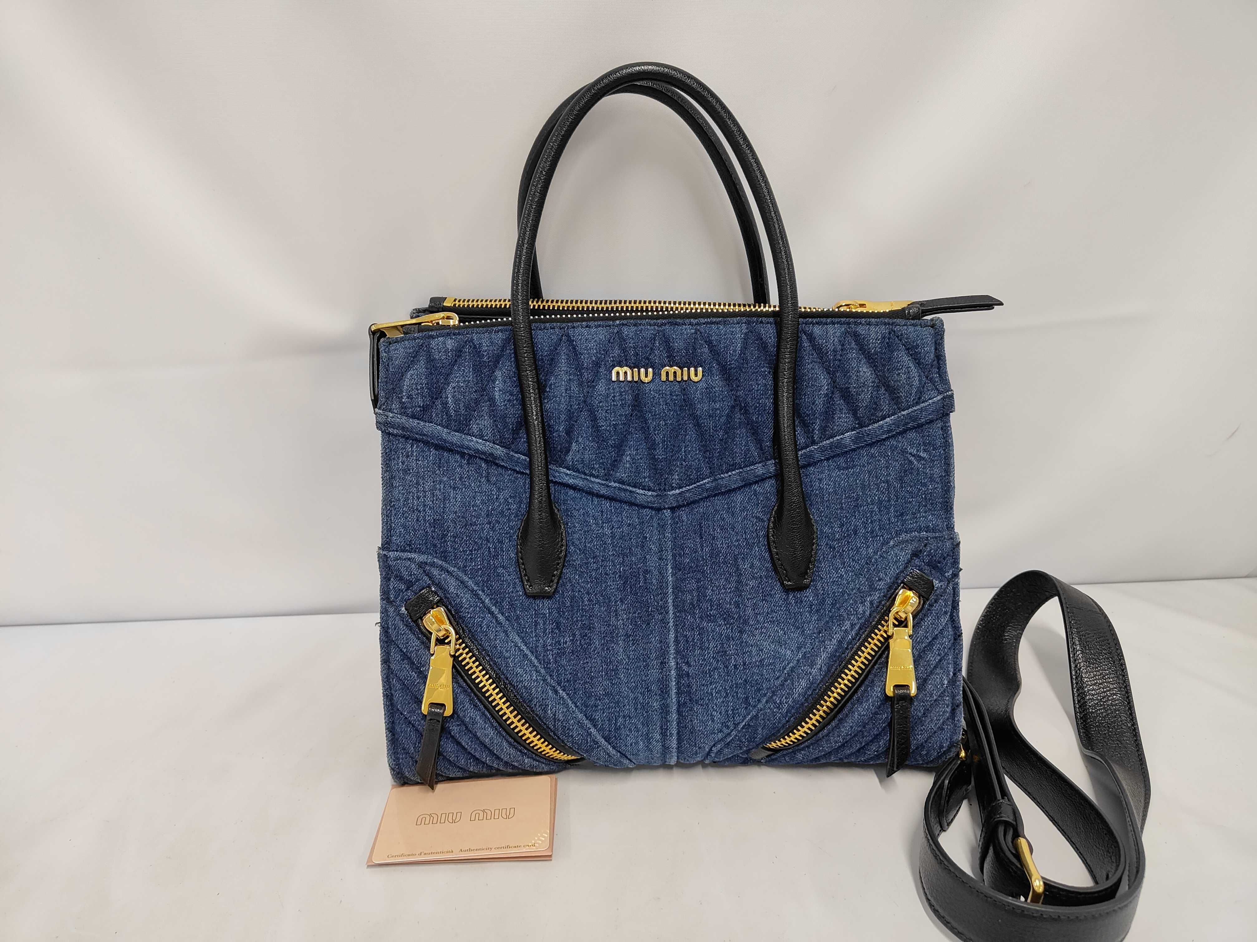 denim quilted biker handbag RN1031 handbag