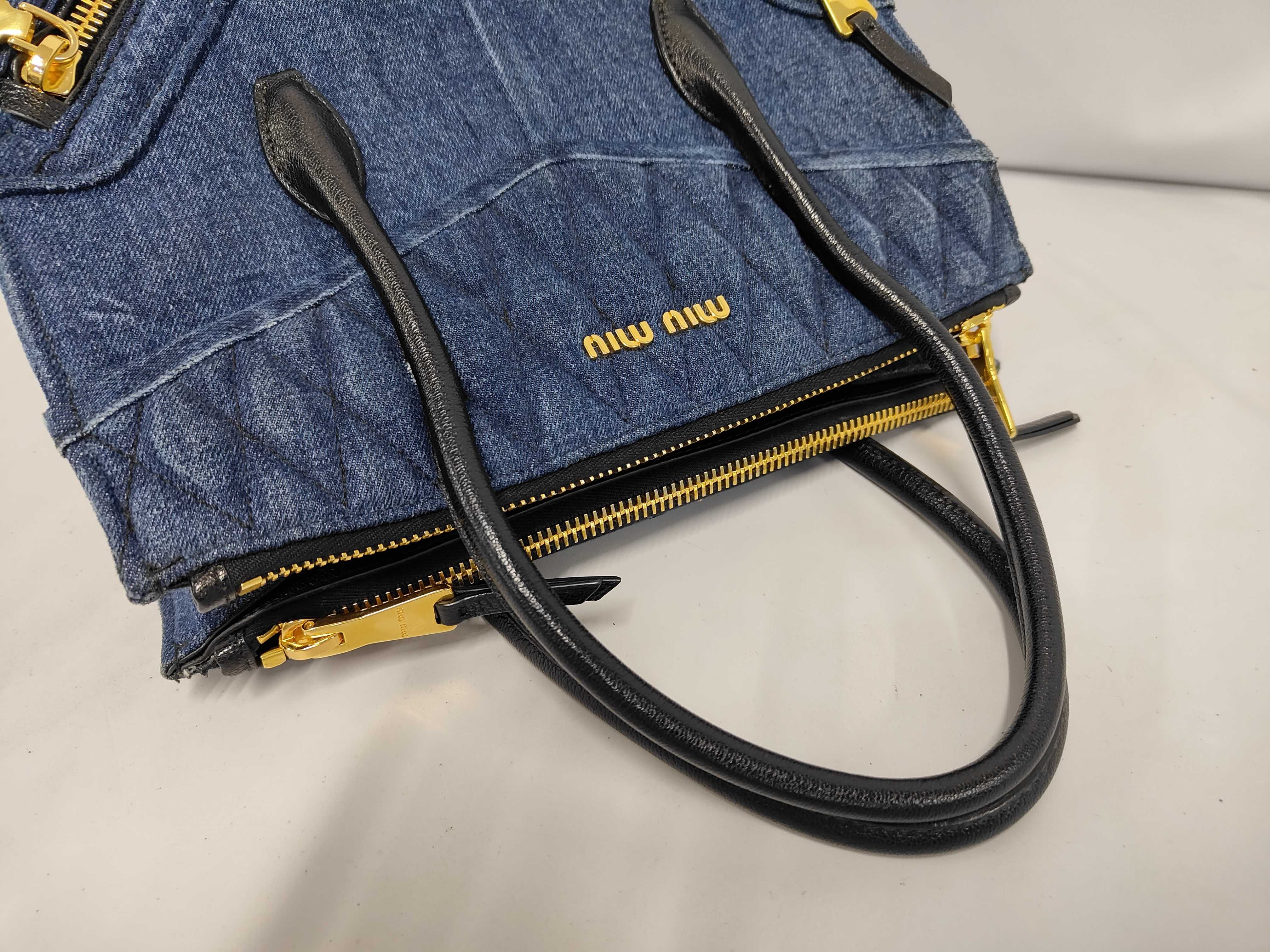 denim quilted biker handbag RN1031 handbag — view 5