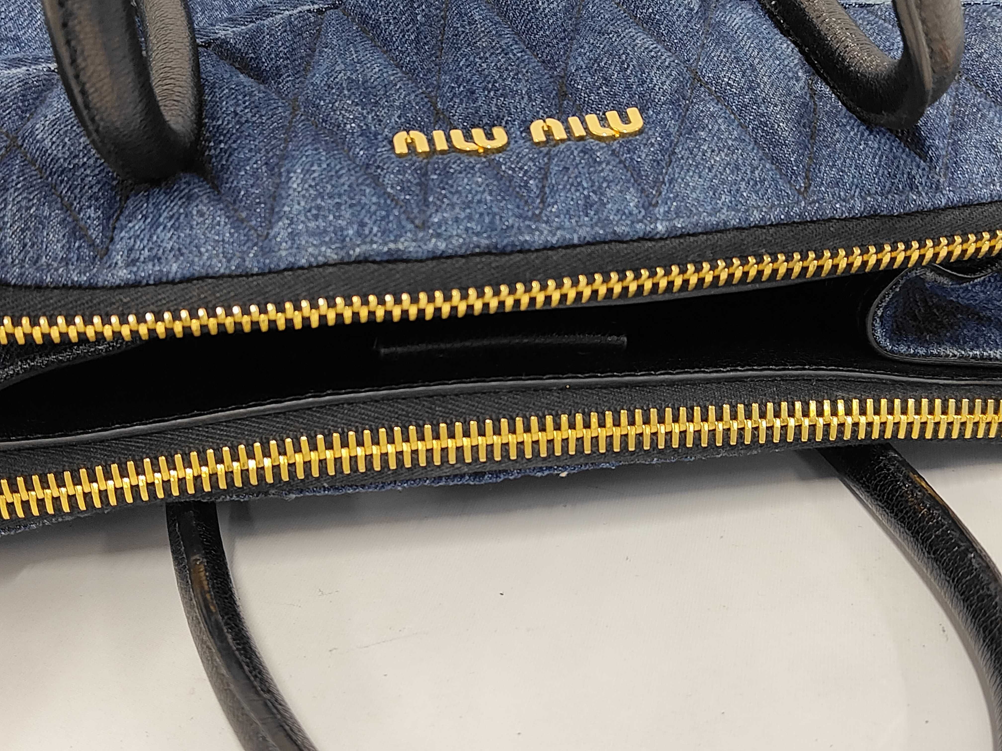 denim quilted biker handbag RN1031 handbag — view 9