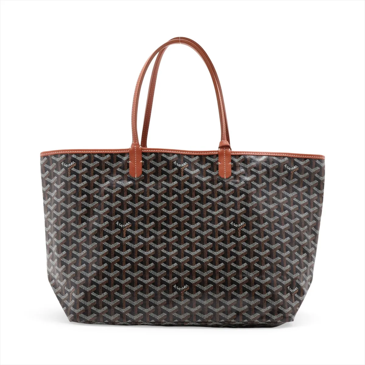 Saint Louis PM PVC x Leather Tote Bag, Brown — view 2