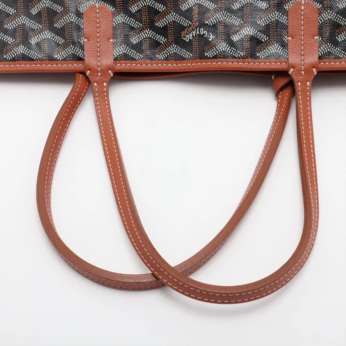 Saint Louis PM PVC x Leather Tote Bag, Brown — view 5