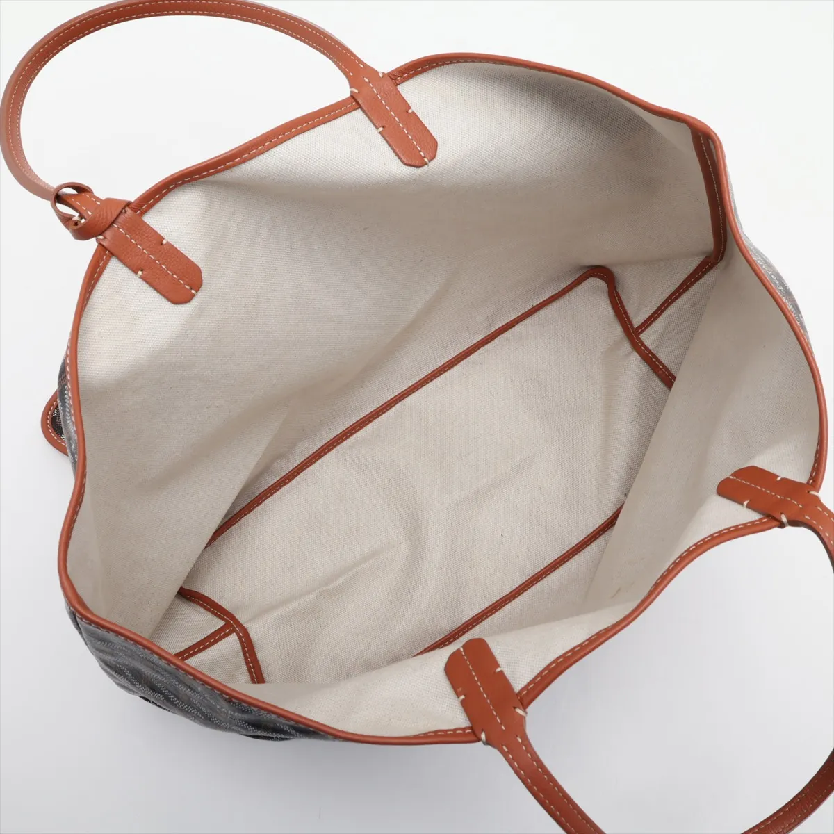 Saint Louis PM PVC x Leather Tote Bag, Brown — view 7