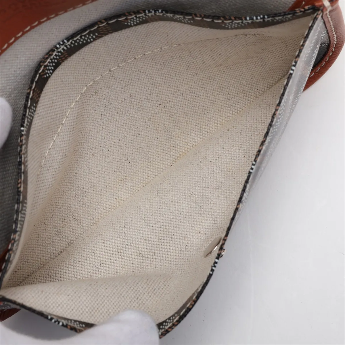 Saint Louis PM PVC x Leather Tote Bag, Brown — view 8