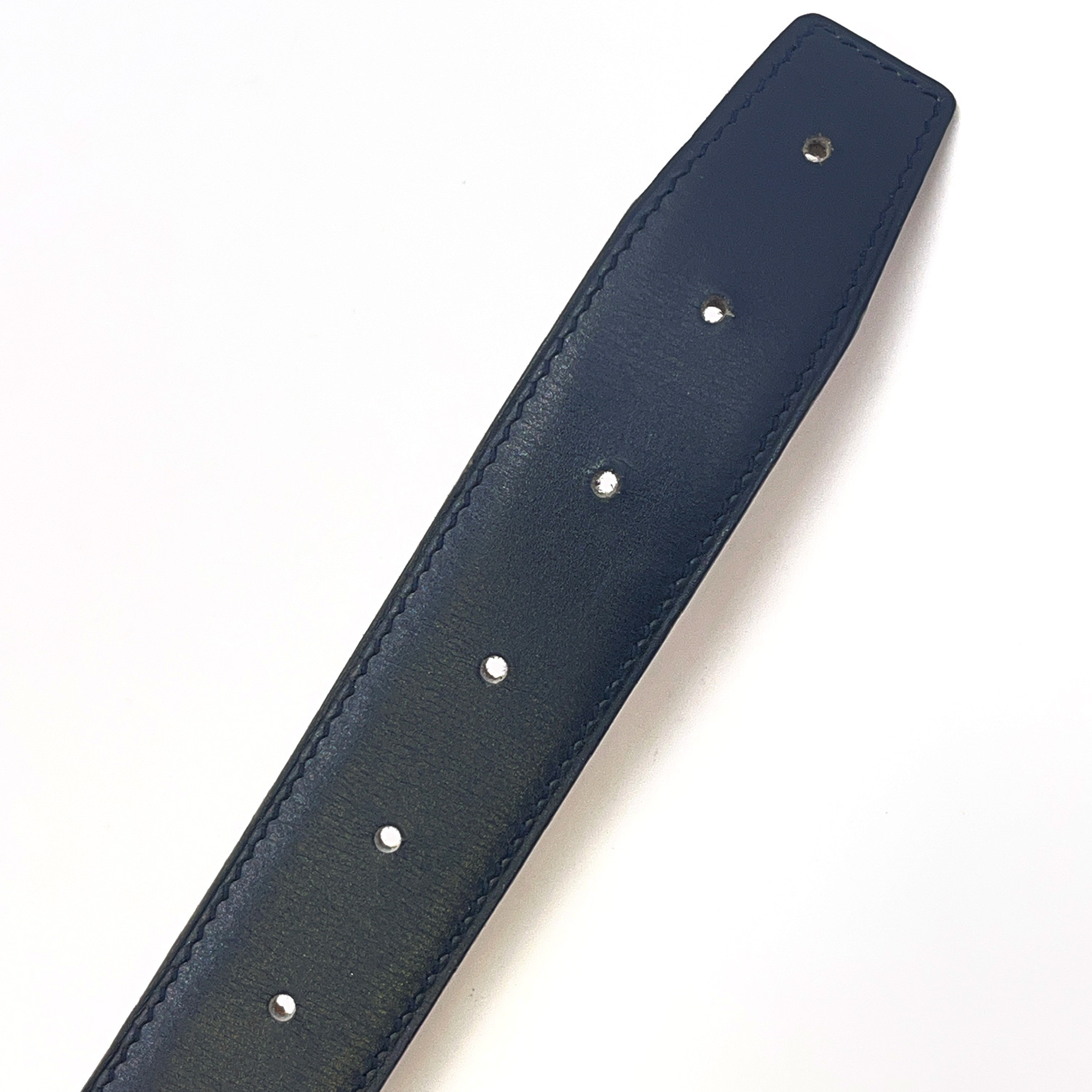 Constance H-belt, reversible leather belt, size 65, black. — view 5